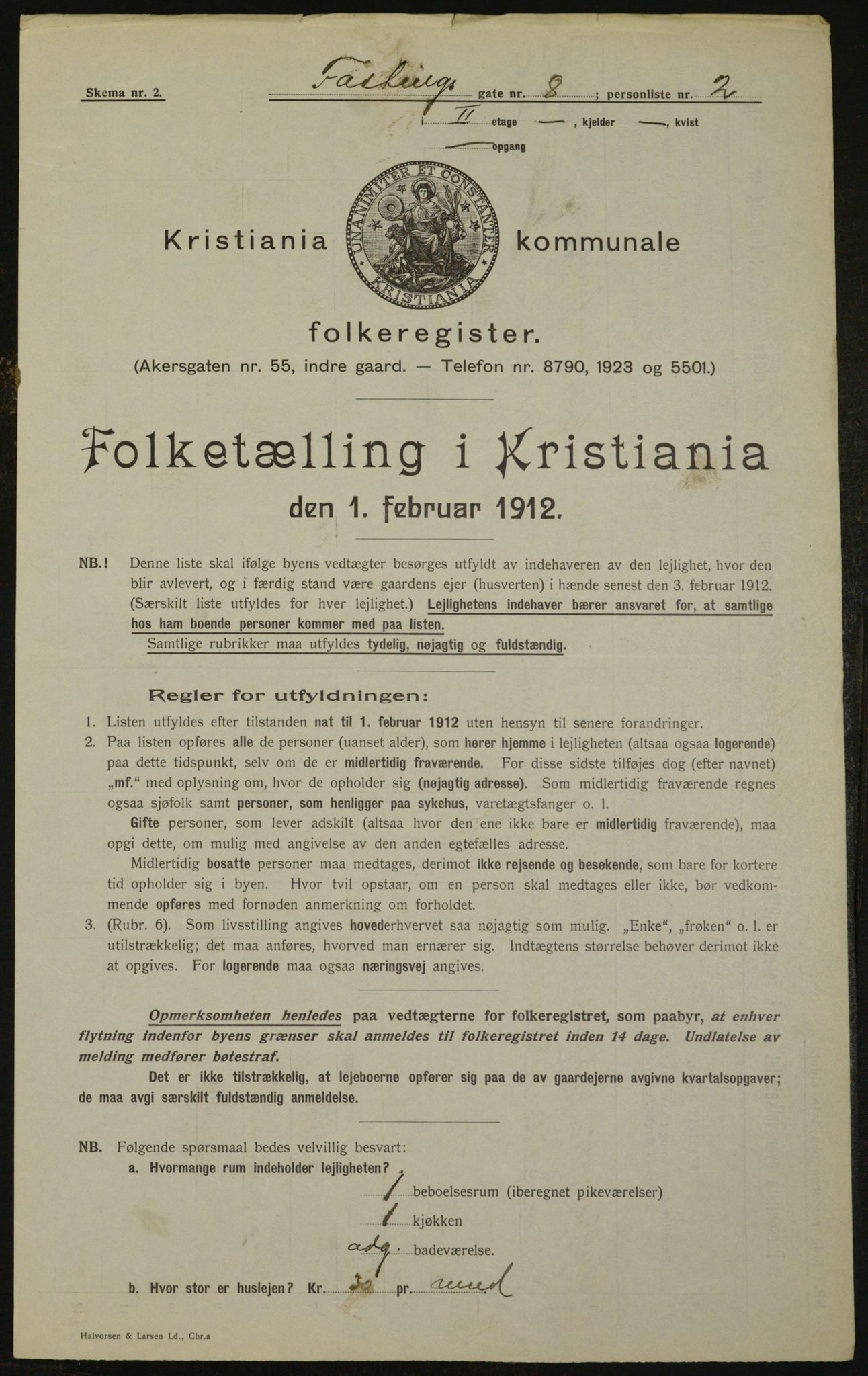 OBA, Kommunal folketelling 1.2.1912 for Kristiania, 1912, s. 23649