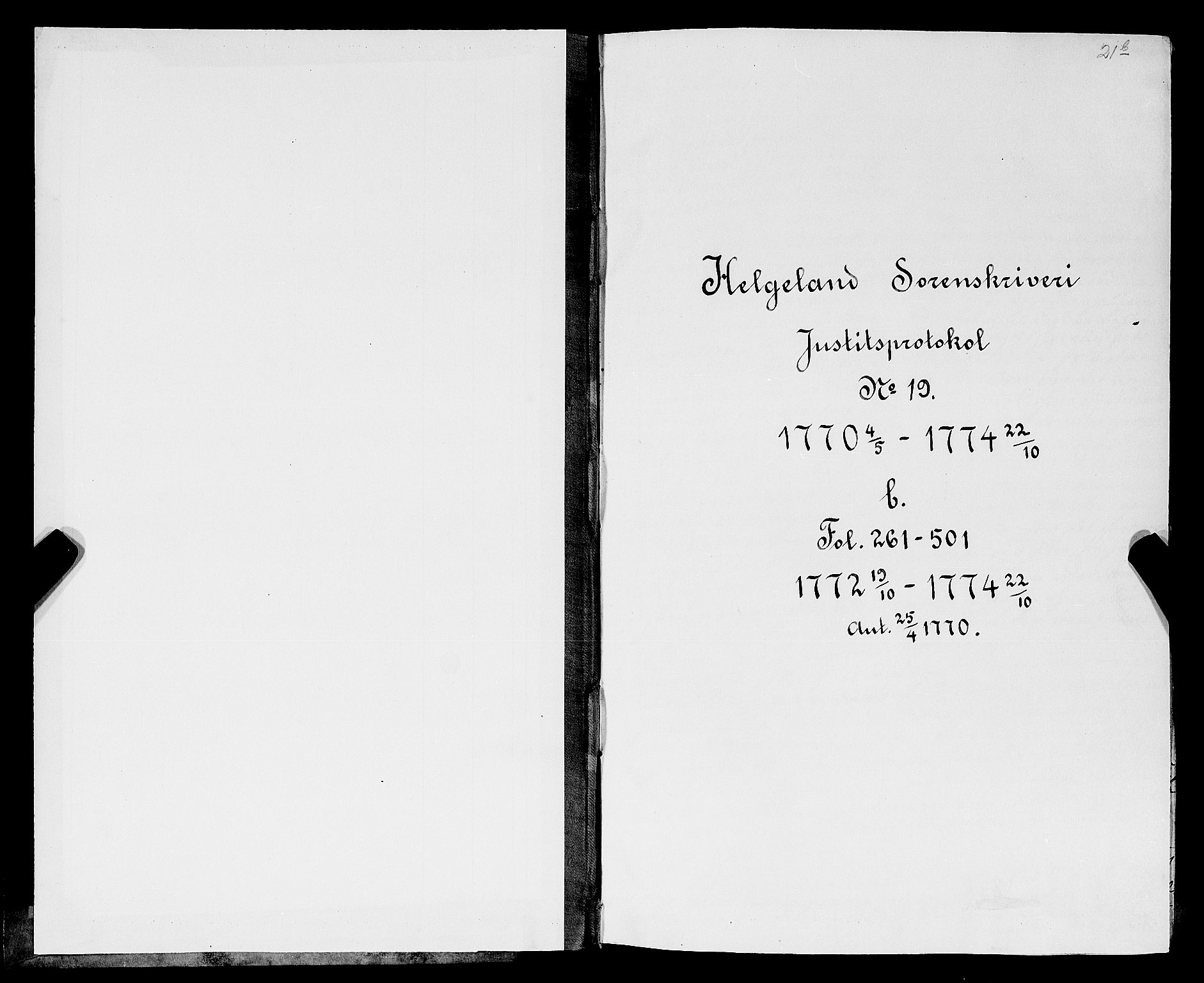 Helgeland sorenskriveri, AV/SAT-A-0004/1/1A/L0024: Tingbok 19B, 1772-1774