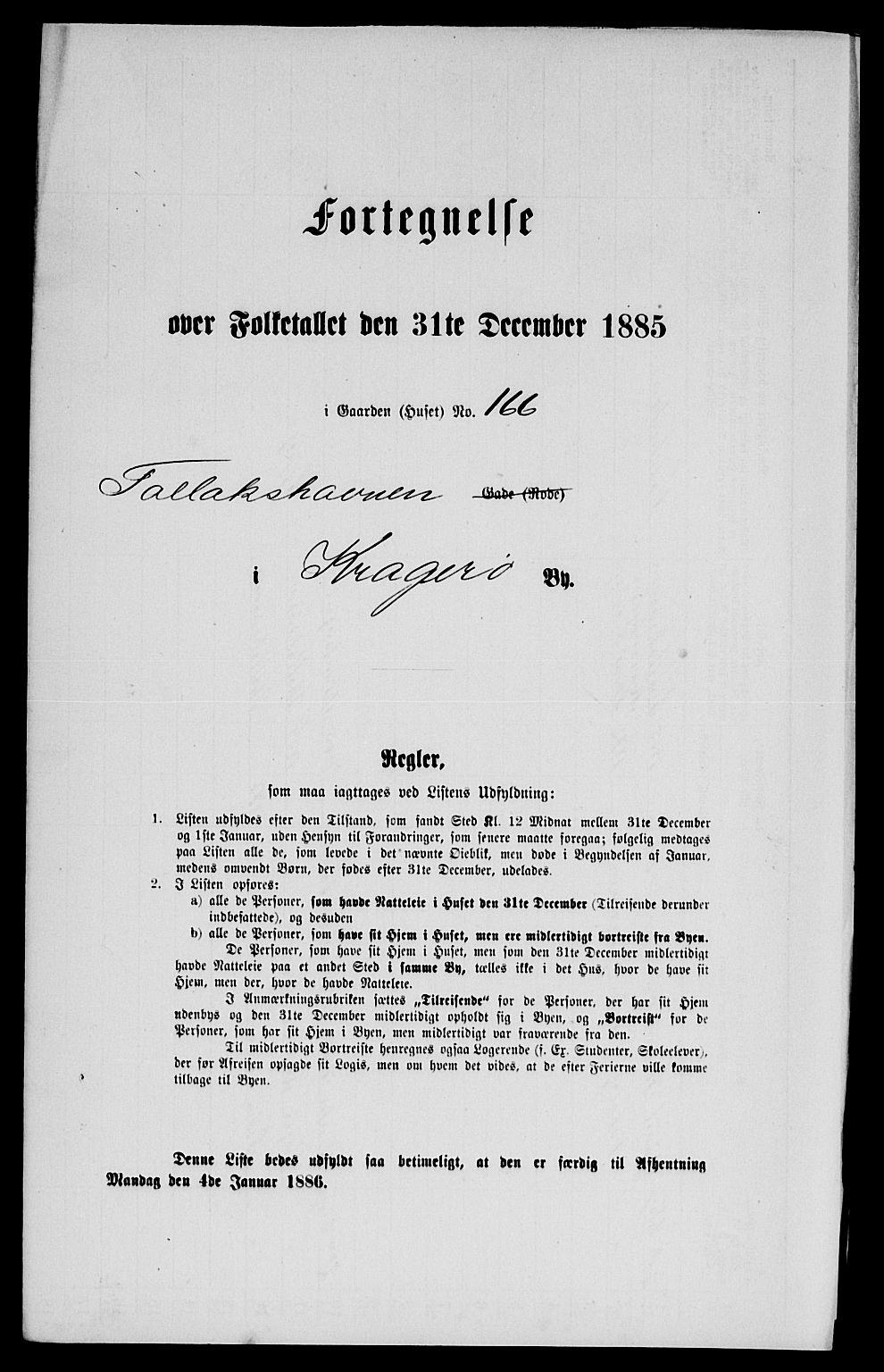SAKO, Folketelling 1885 for 0801 Kragerø kjøpstad, 1885, s. 366