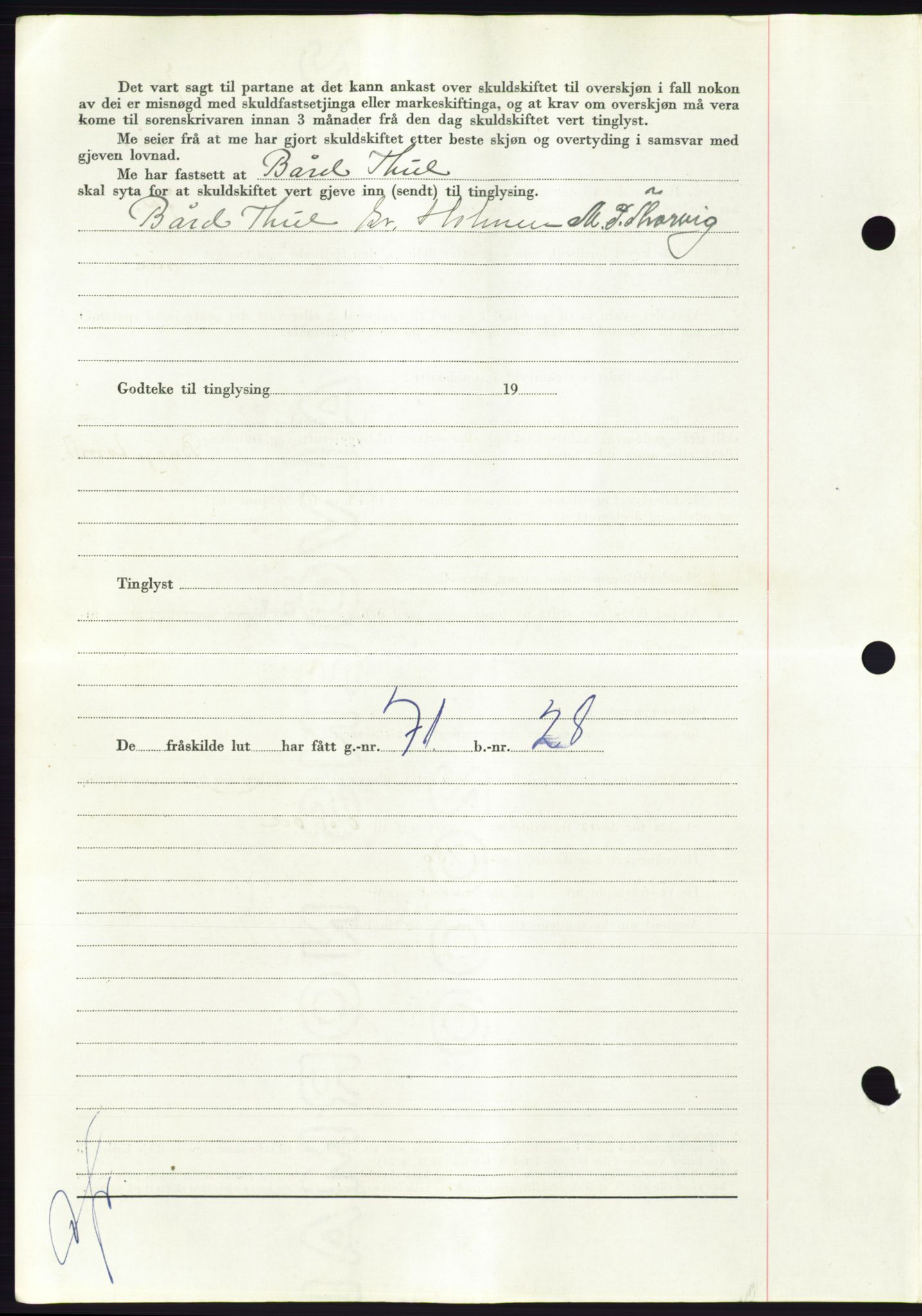 Søre Sunnmøre sorenskriveri, AV/SAT-A-4122/1/2/2C/L0090: Pantebok nr. 16A, 1951-1951, Dagboknr: 2361/1951