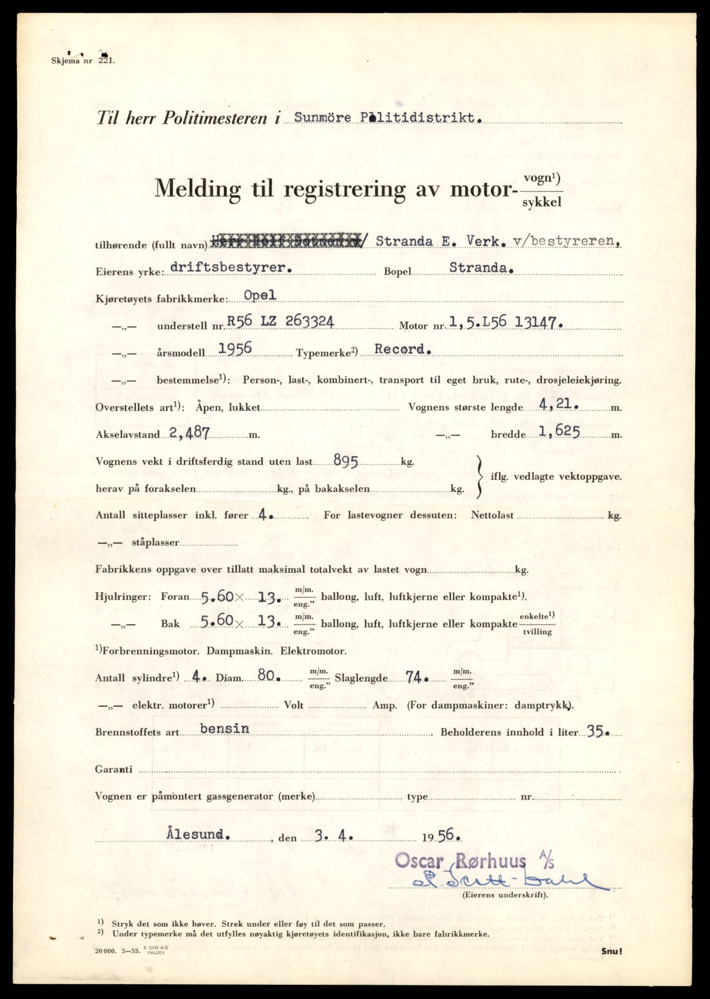 Møre og Romsdal vegkontor - Ålesund trafikkstasjon, AV/SAT-A-4099/F/Fe/L0043: Registreringskort for kjøretøy T 14080 - T 14204, 1927-1998, s. 615