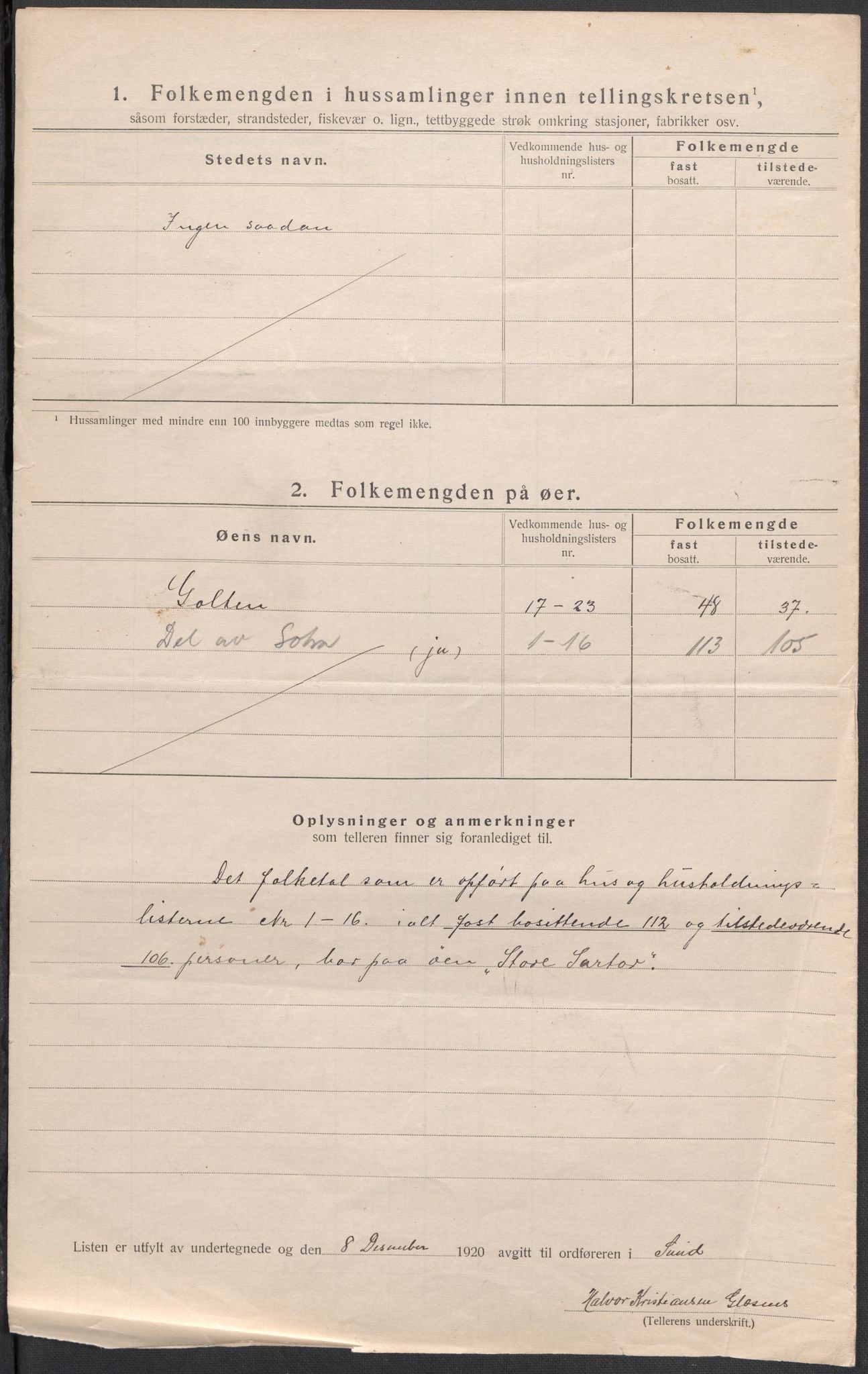 SAB, Folketelling 1920 for 1245 Sund herred, 1920, s. 27