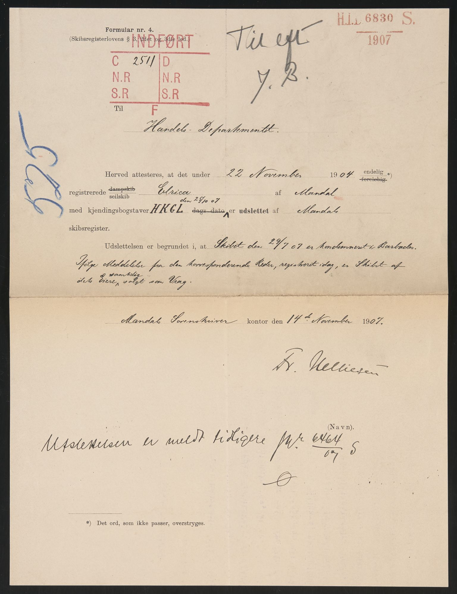 Sjøfartsdirektoratet med forløpere, skipsmapper slettede skip, RA/S-4998/F/Fa/L0292: --, 1869-1930, s. 150