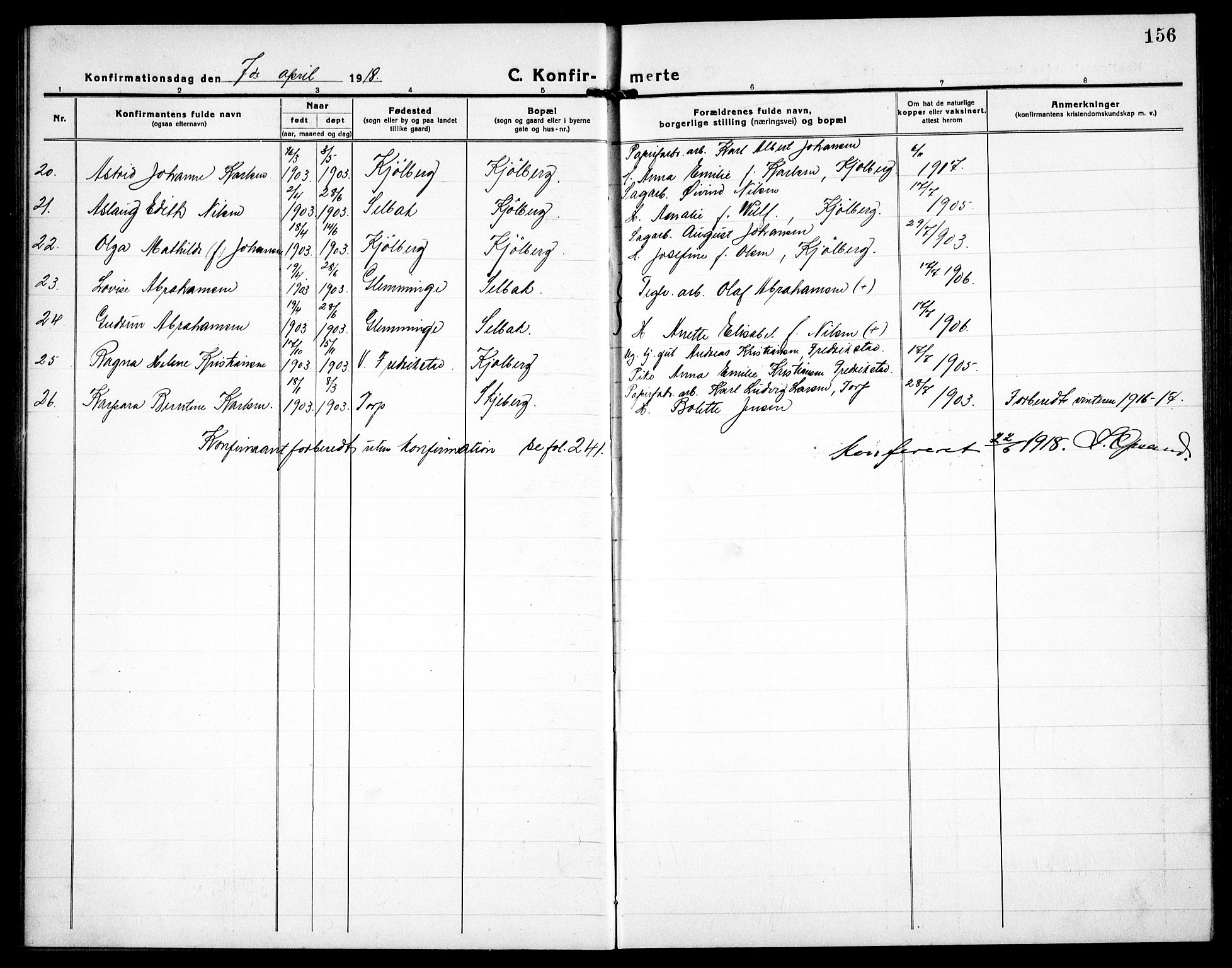 Borge prestekontor Kirkebøker, AV/SAO-A-10903/G/Ga/L0003: Klokkerbok nr. I 3, 1918-1939, s. 156