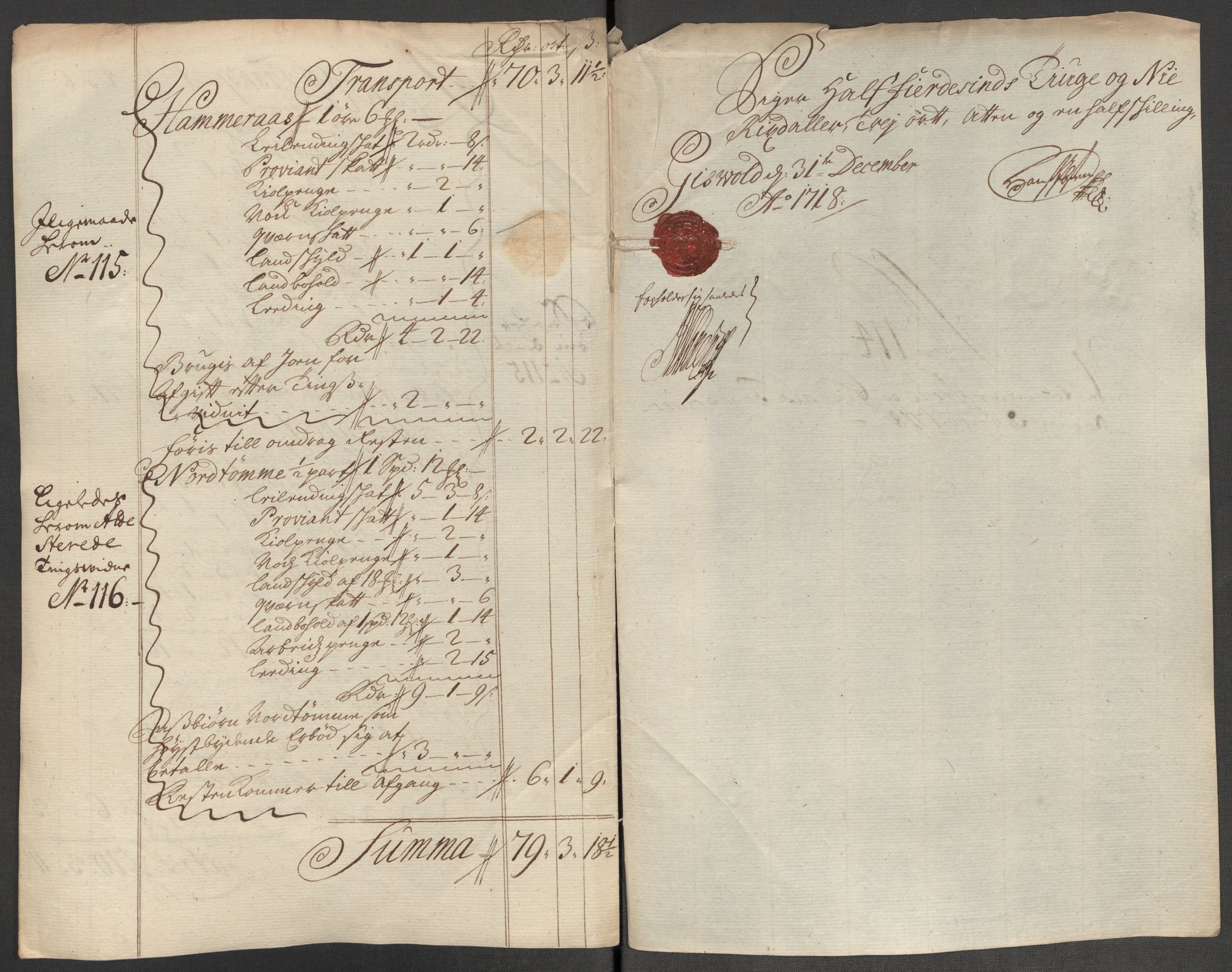 Rentekammeret inntil 1814, Reviderte regnskaper, Fogderegnskap, RA/EA-4092/R60/L3972: Fogderegnskap Orkdal og Gauldal, 1718, s. 309