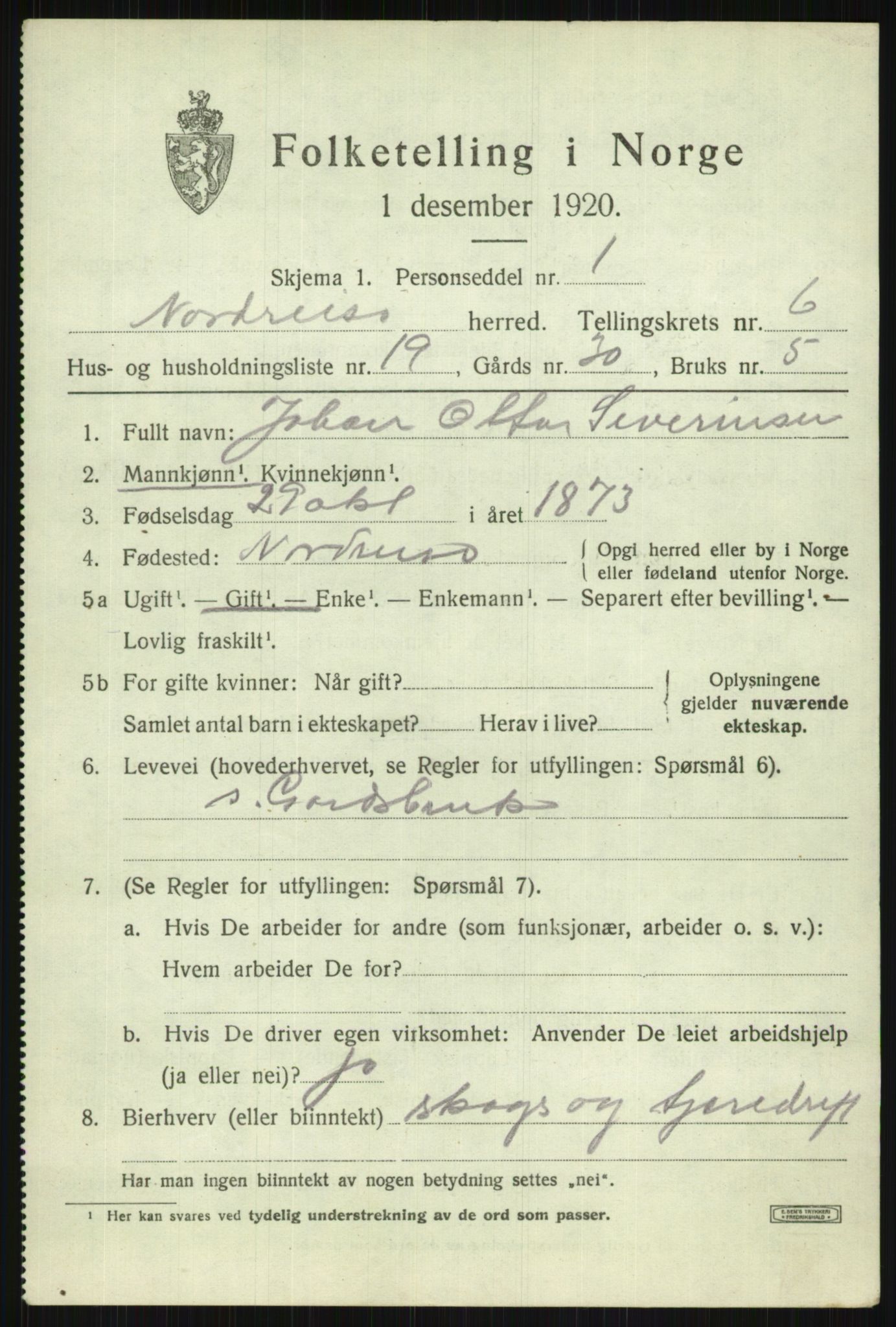 SATØ, Folketelling 1920 for 1942 Nordreisa herred, 1920, s. 2911