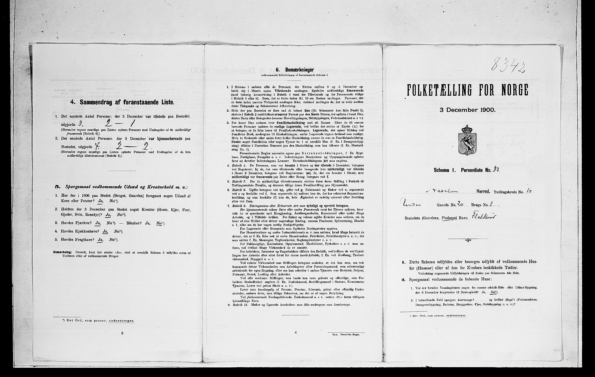 RA, Folketelling 1900 for 0614 Ådal herred, 1900, s. 719