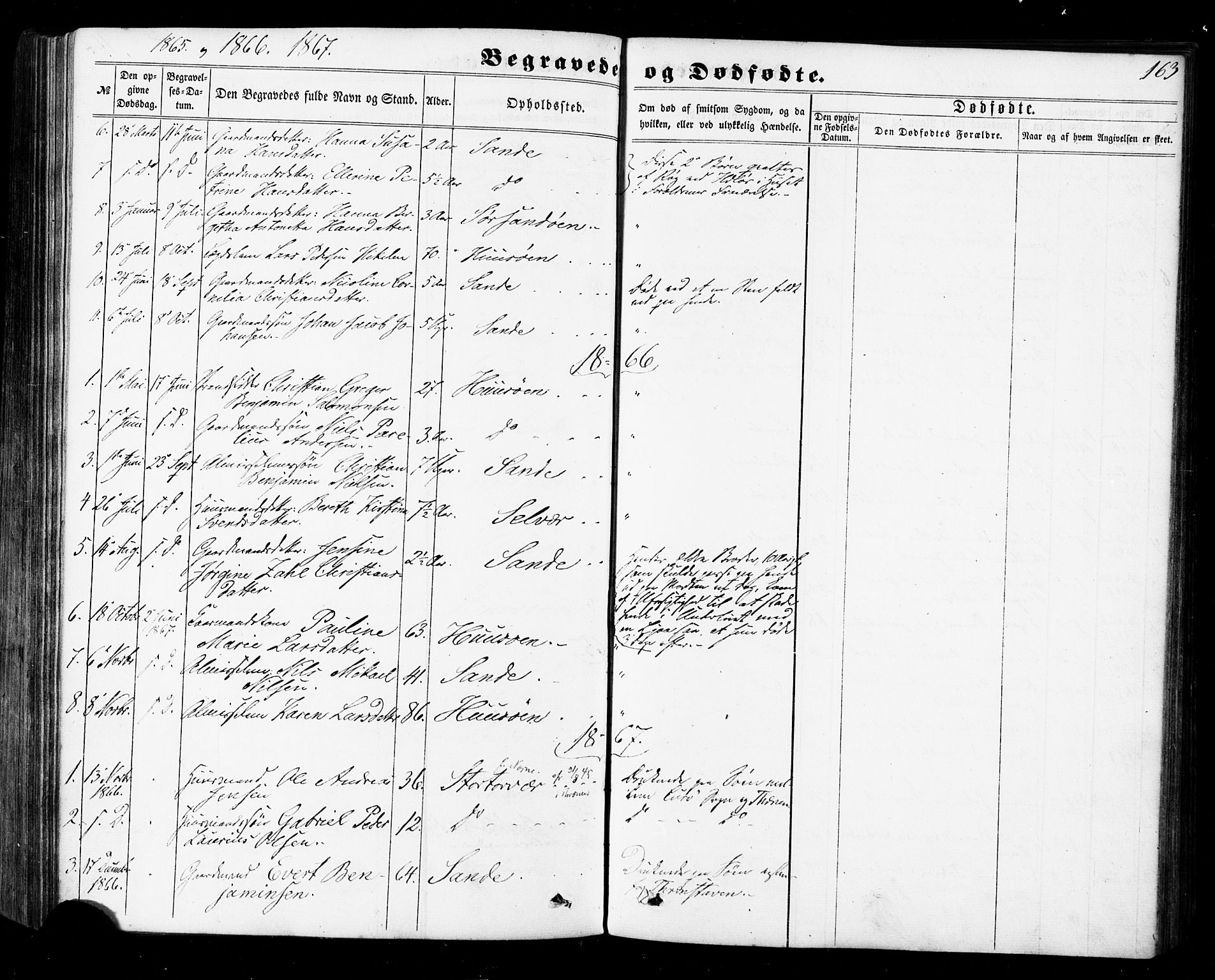 Ministerialprotokoller, klokkerbøker og fødselsregistre - Nordland, AV/SAT-A-1459/840/L0579: Ministerialbok nr. 840A01, 1863-1887, s. 163
