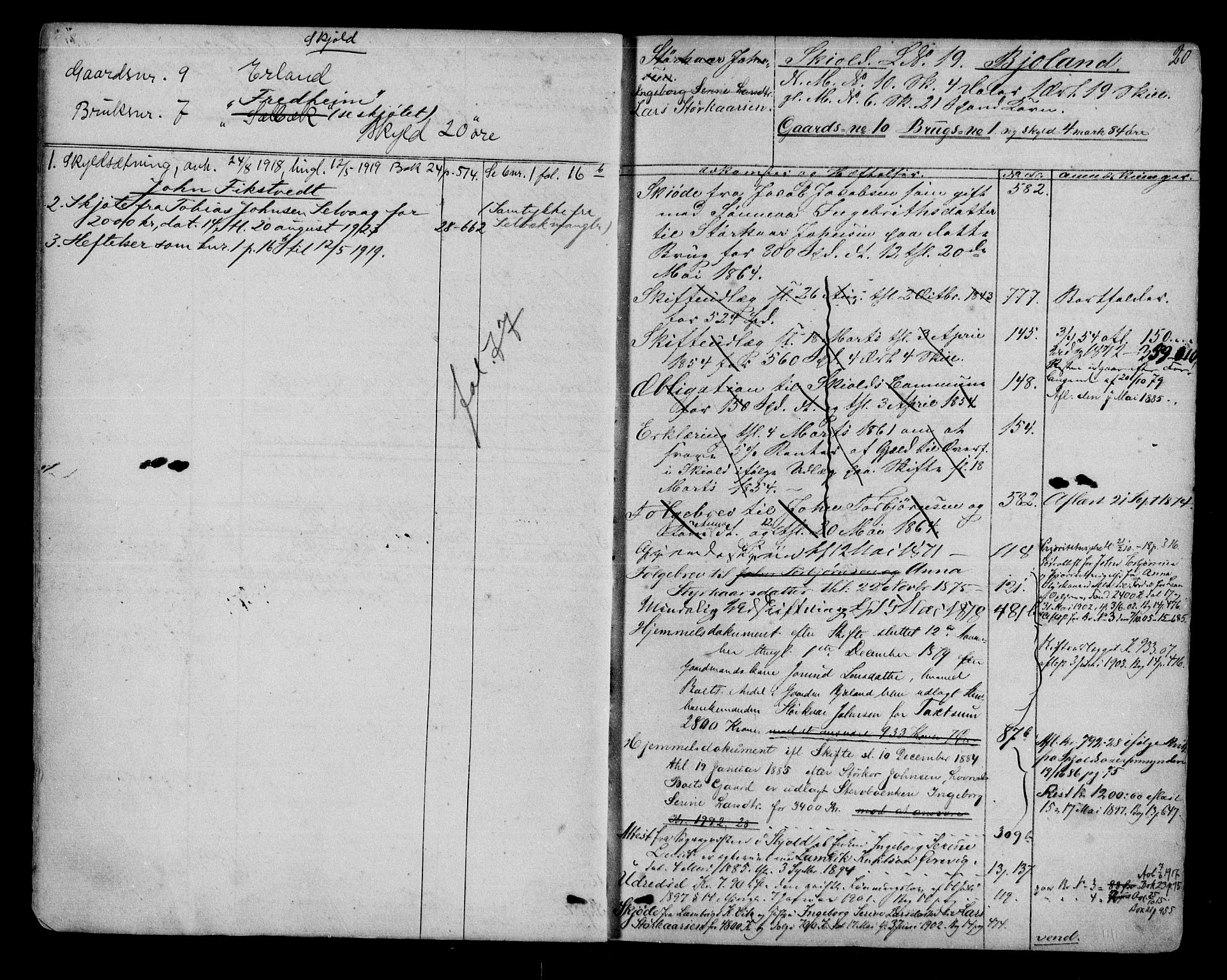 Karmsund sorenskriveri, AV/SAST-A-100311/01/II/IIA/L0042: Panteregister nr. II AG 42, 1865, s. 20