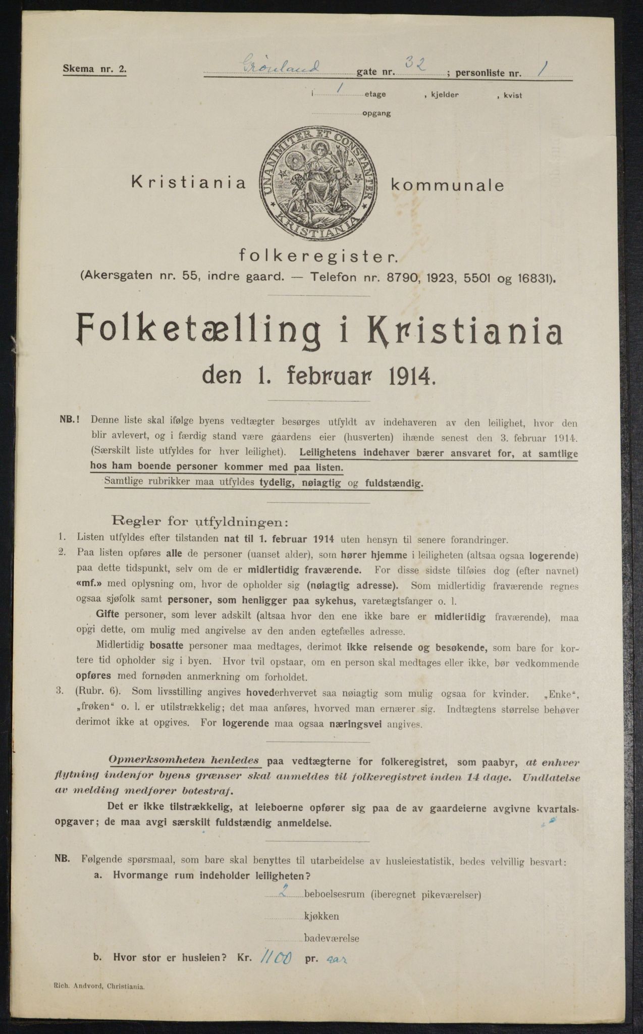 OBA, Kommunal folketelling 1.2.1914 for Kristiania, 1914, s. 31650