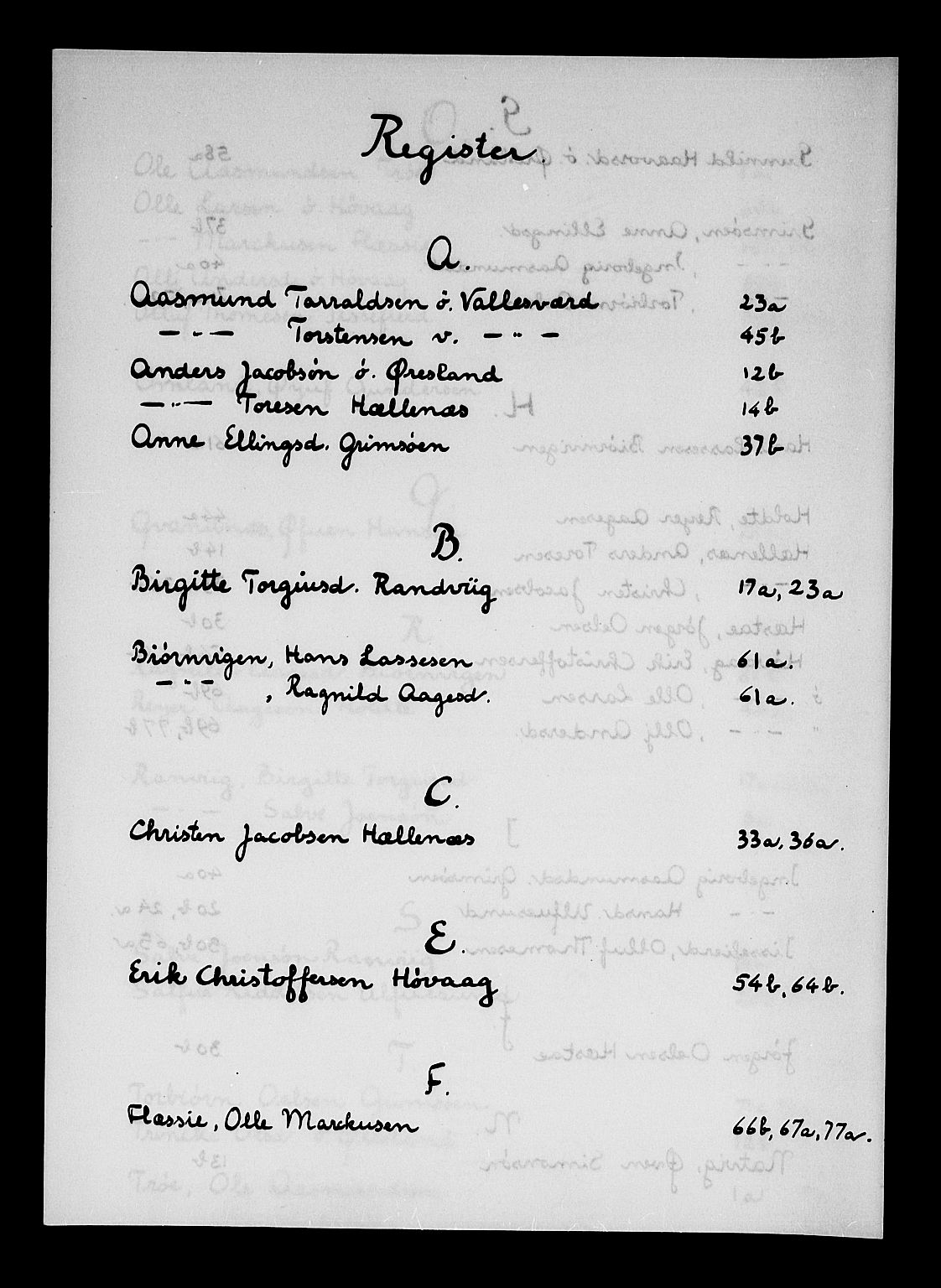 Nedenes sorenskriveri før 1824, SAK/1221-0007/H/Hc/L0062: Skifteprotokoll med register nr 46, 1700-1710