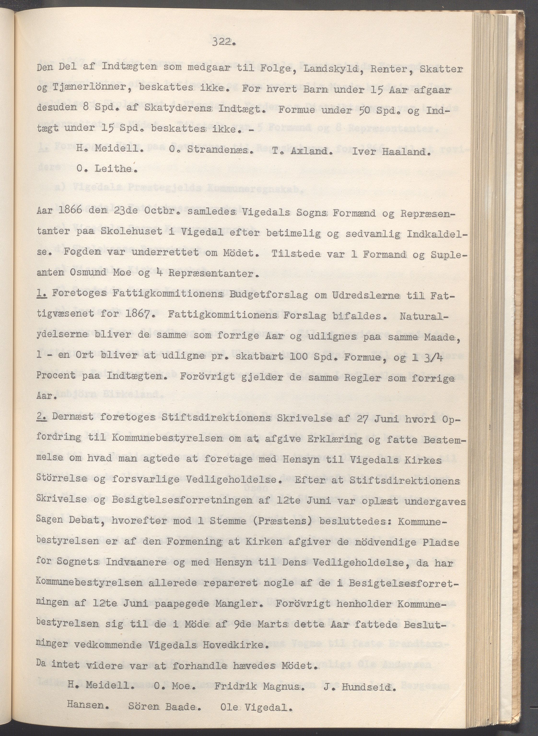 Vikedal kommune - Formannskapet, IKAR/K-100598/A/Ac/L0002: Avskrift av møtebok, 1862-1874, s. 322