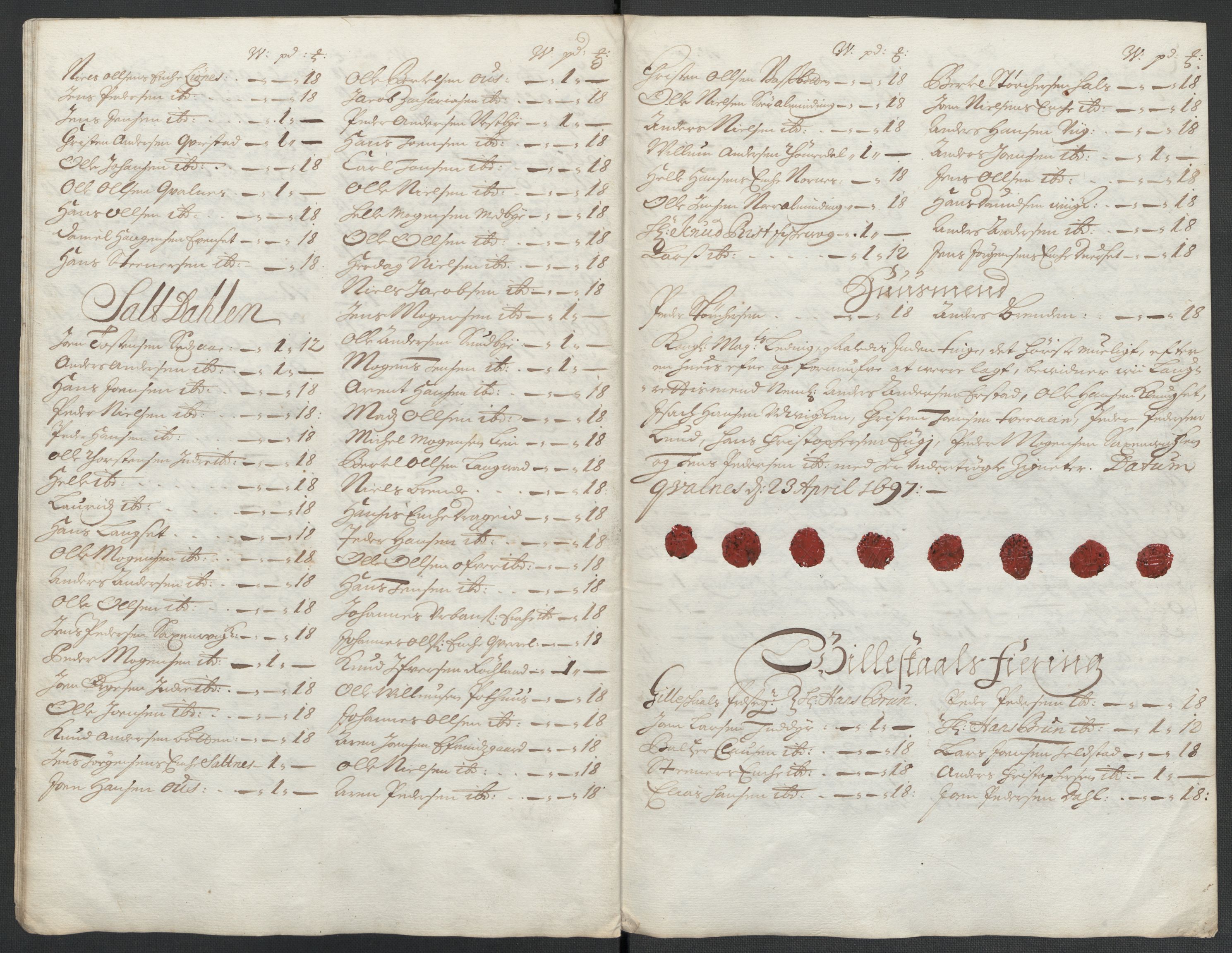 Rentekammeret inntil 1814, Reviderte regnskaper, Fogderegnskap, AV/RA-EA-4092/R66/L4579: Fogderegnskap Salten, 1697-1700, s. 94