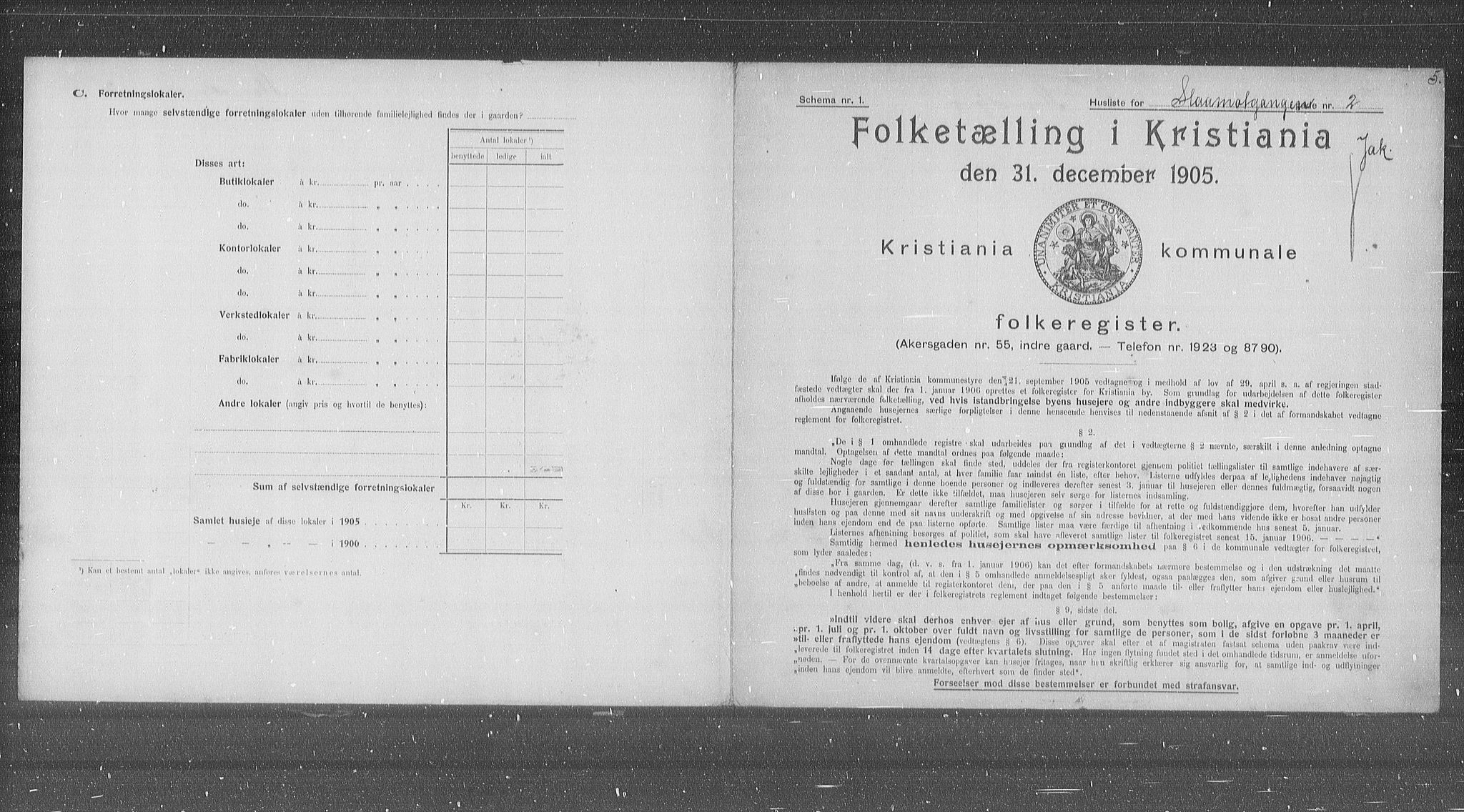 OBA, Kommunal folketelling 31.12.1905 for Kristiania kjøpstad, 1905, s. 50294