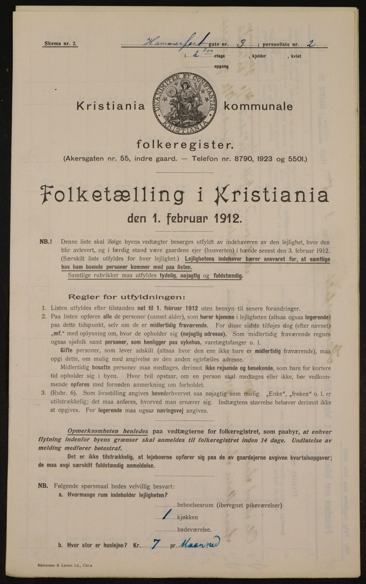 OBA, Kommunal folketelling 1.2.1912 for Kristiania, 1912, s. 34193