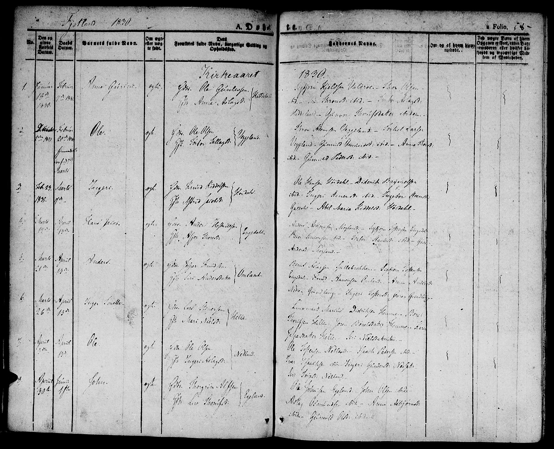 Hægebostad sokneprestkontor, SAK/1111-0024/F/Fa/Faa/L0003: Ministerialbok nr. A 3 /2, 1825-1840, s. 58