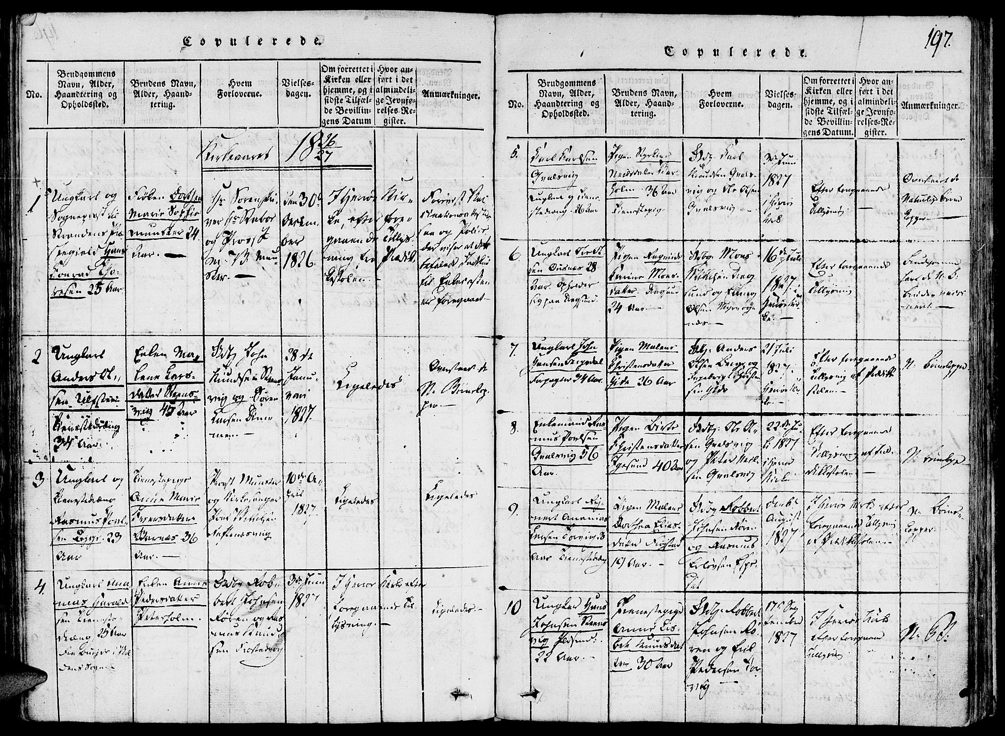 Ministerialprotokoller, klokkerbøker og fødselsregistre - Møre og Romsdal, AV/SAT-A-1454/507/L0069: Ministerialbok nr. 507A04, 1816-1841, s. 197