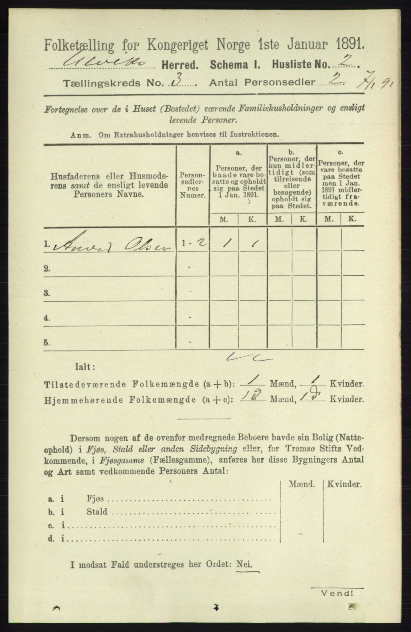 RA, Folketelling 1891 for 1233 Ulvik herred, 1891, s. 318