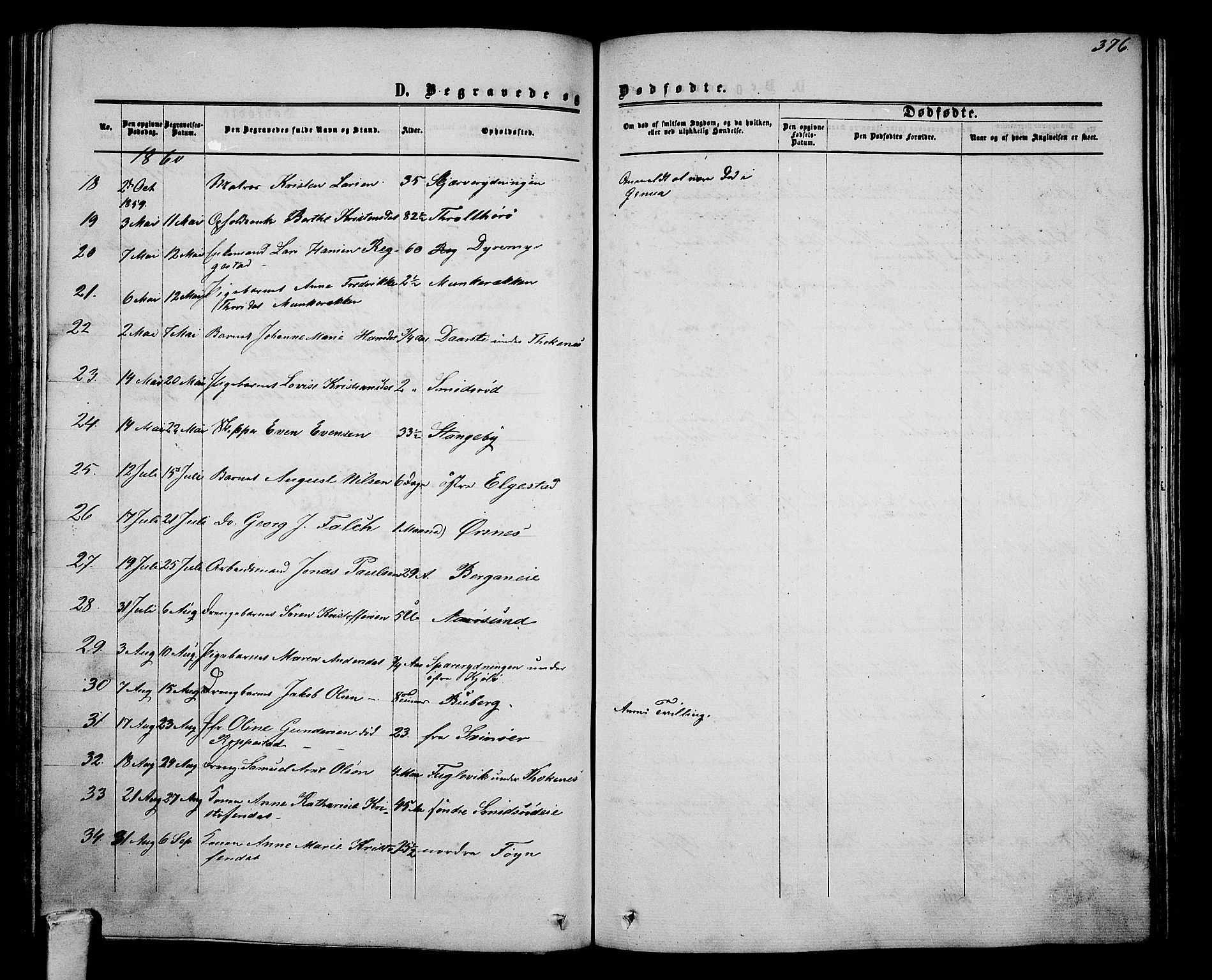Nøtterøy kirkebøker, AV/SAKO-A-354/G/Ga/L0002: Klokkerbok nr. I 2, 1860-1877, s. 376
