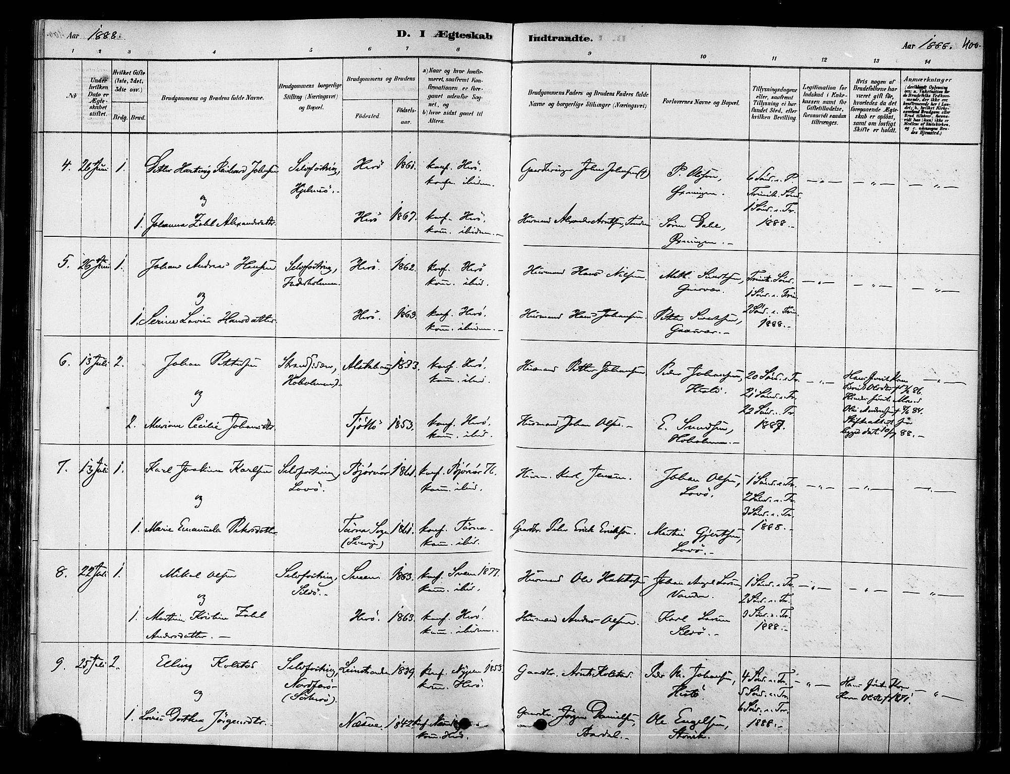 Ministerialprotokoller, klokkerbøker og fødselsregistre - Nordland, AV/SAT-A-1459/834/L0507: Ministerialbok nr. 834A05, 1878-1892, s. 400