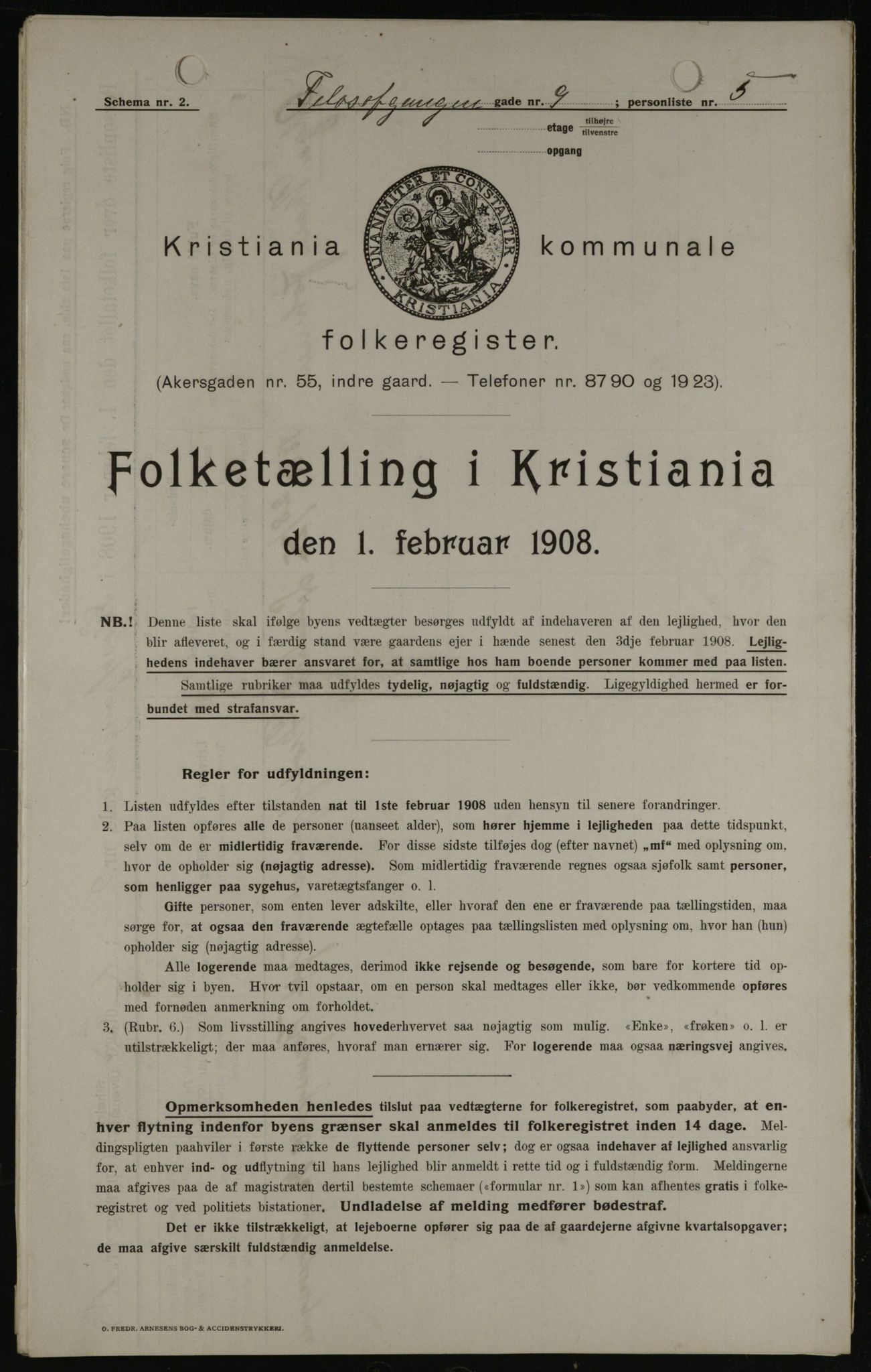 OBA, Kommunal folketelling 1.2.1908 for Kristiania kjøpstad, 1908, s. 21929