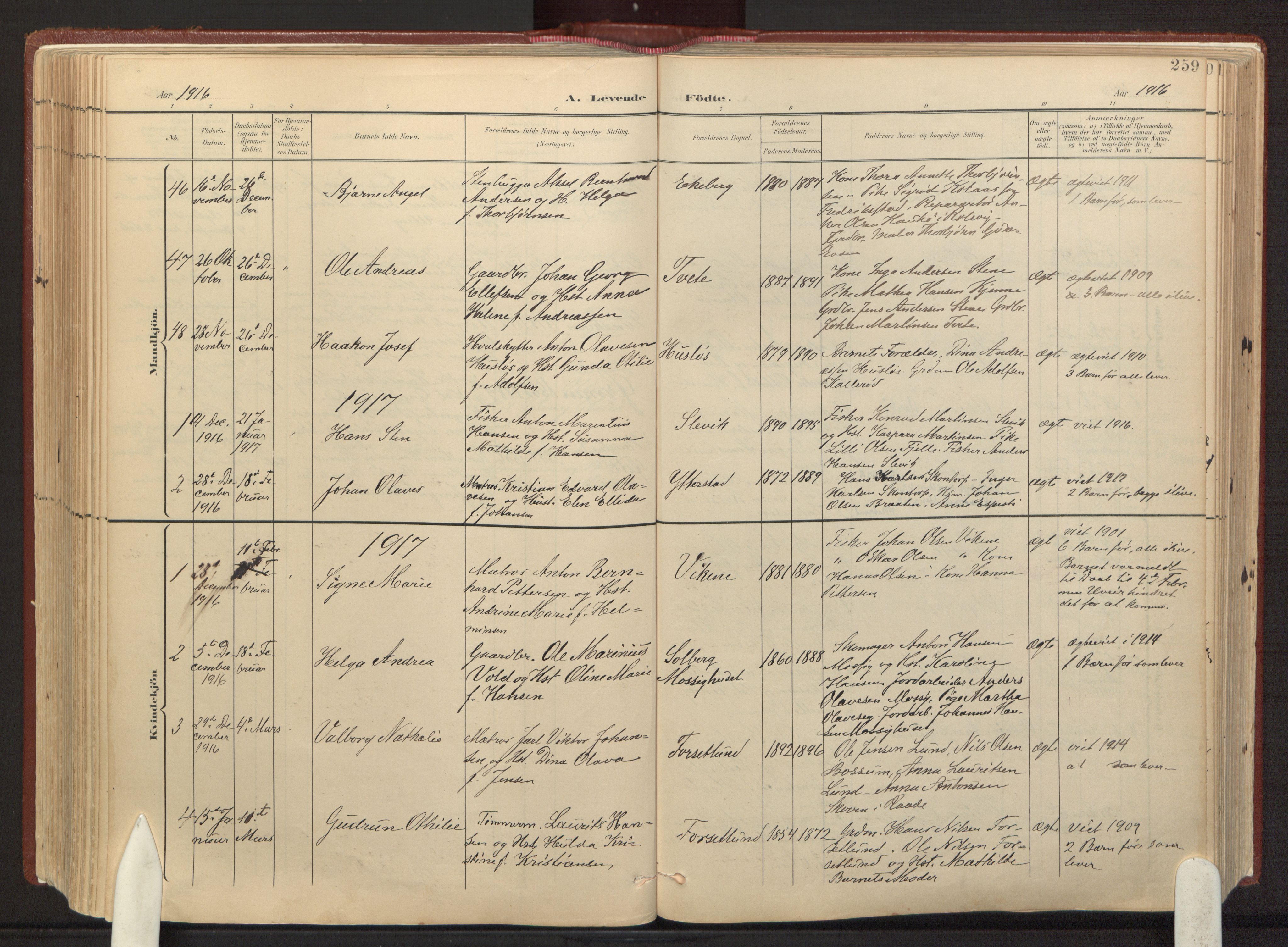 Onsøy prestekontor Kirkebøker, AV/SAO-A-10914/F/Fa/L0008: Ministerialbok nr. I 8, 1899-1923, s. 259