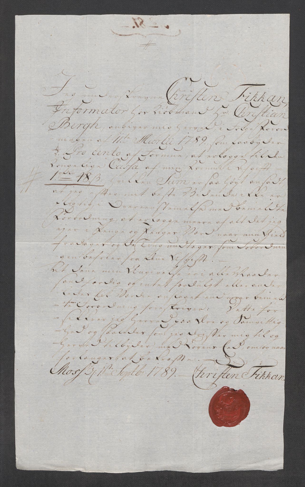 Rentekammeret inntil 1814, Reviderte regnskaper, Mindre regnskaper, AV/RA-EA-4068/Rf/Rfe/L0025: Moss, Onsøy, Tune og Veme fogderi. Namdal fogderi, 1789, s. 20