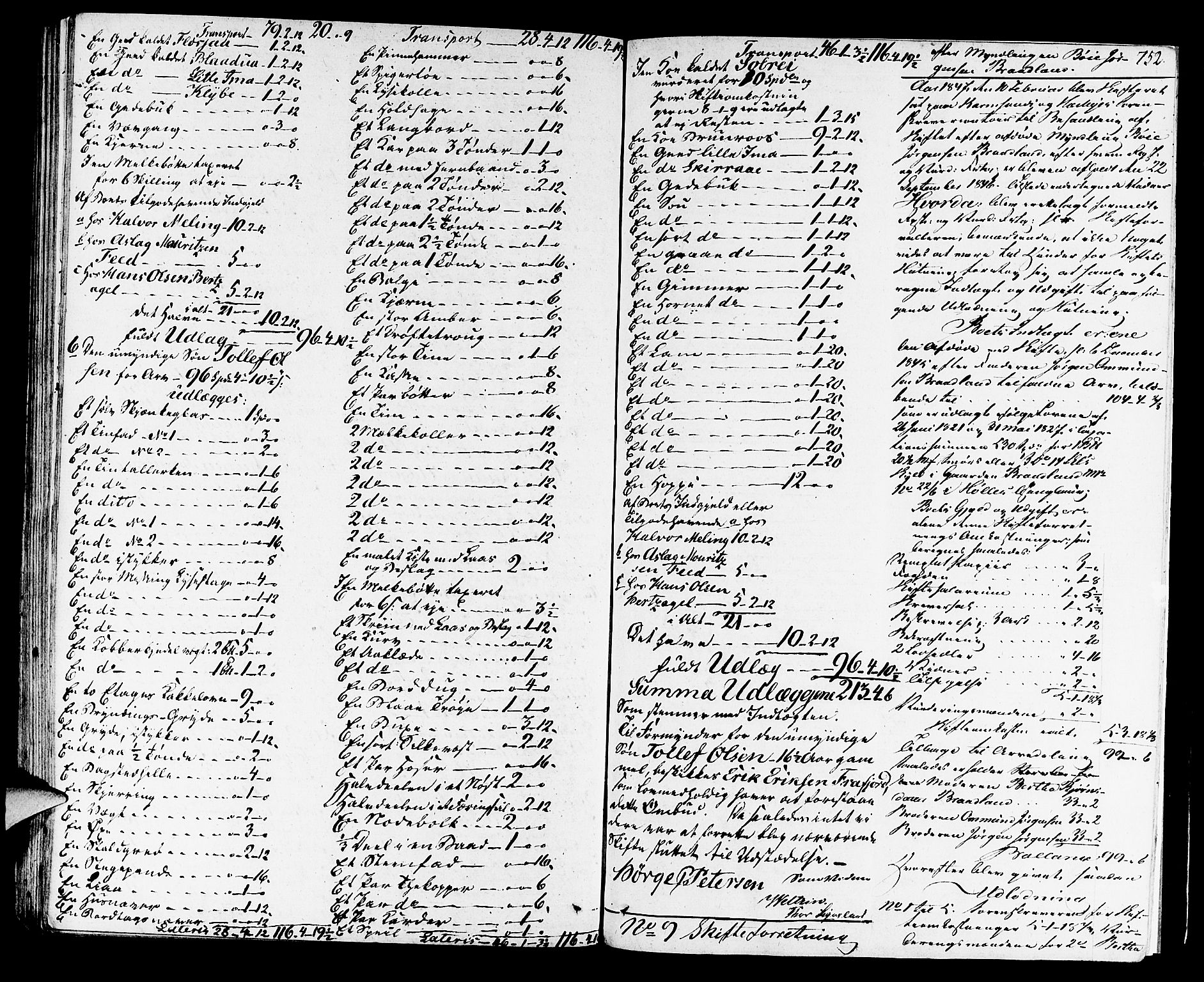 Karmsund sorenskriveri, AV/SAST-A-100311/01/IV/IVDB/L0007: SKIFTEPROTOKOLL A6, 1825-1847, s. 751b-752a