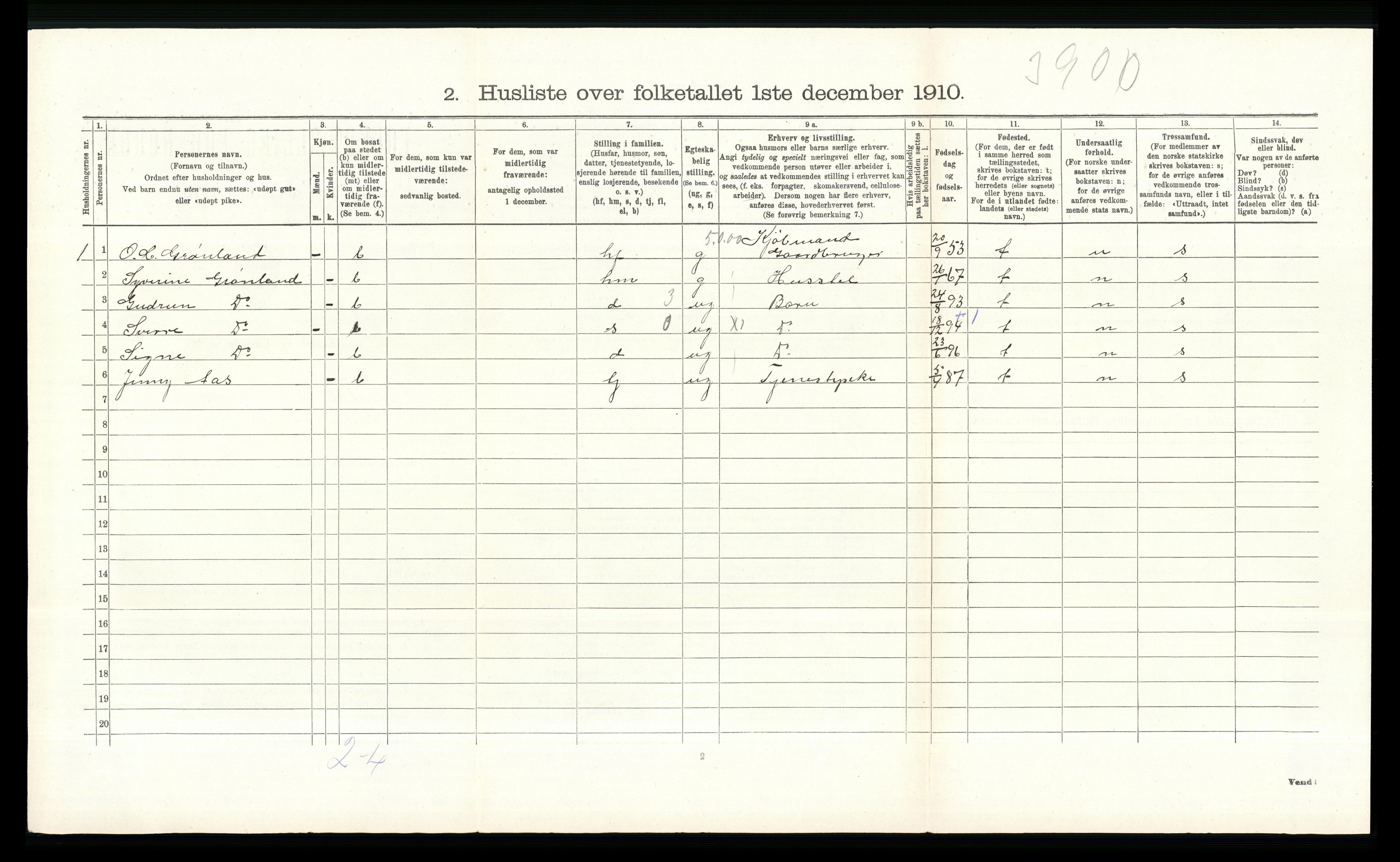 RA, Folketelling 1910 for 0529 Vestre Toten herred, 1910, s. 256