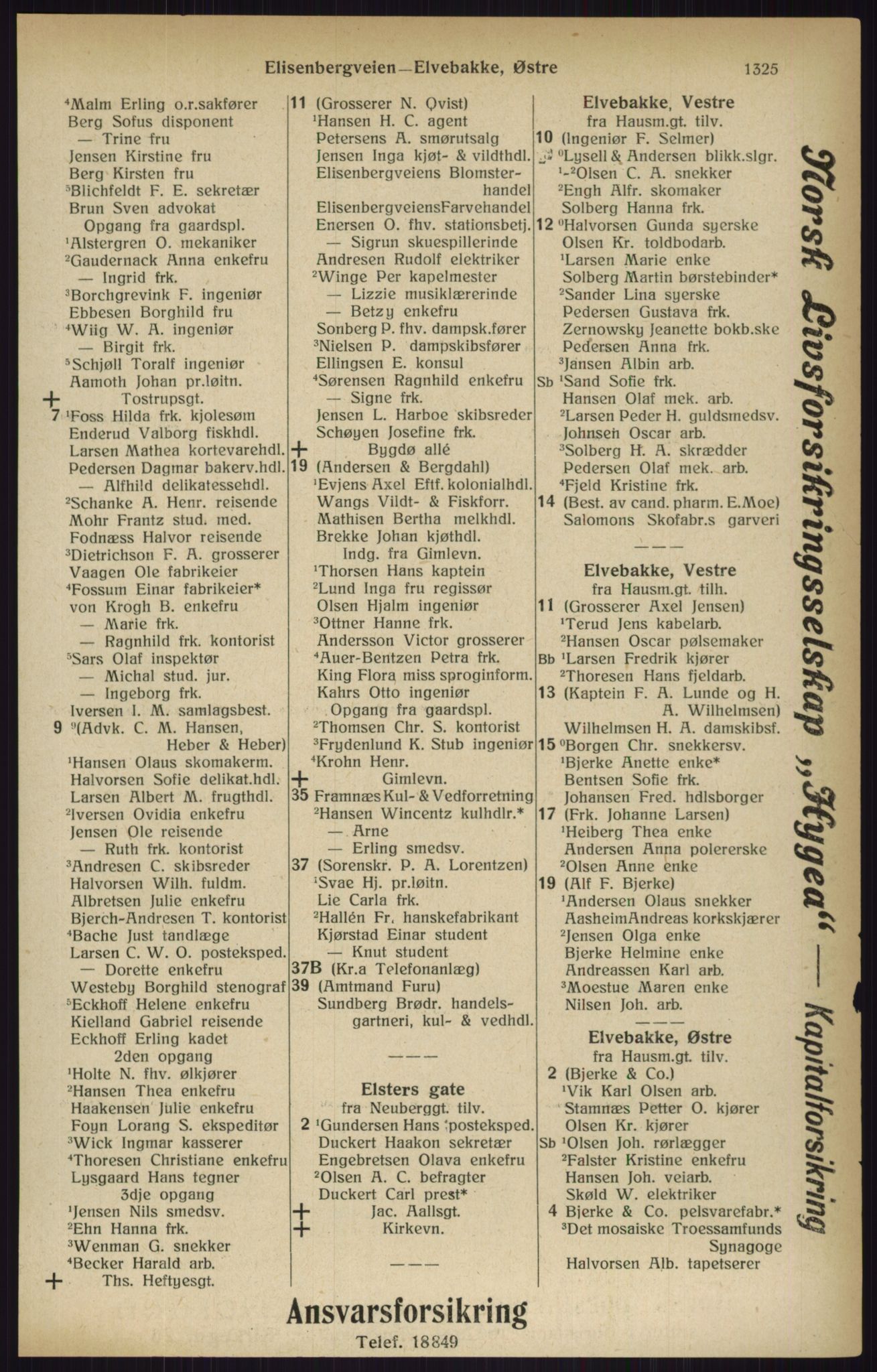Kristiania/Oslo adressebok, PUBL/-, 1916, s. 1325