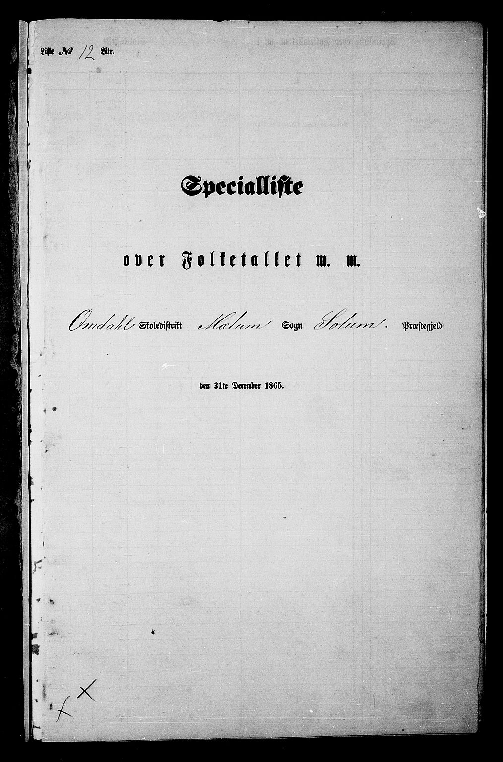 RA, Folketelling 1865 for 0818P Solum prestegjeld, 1865, s. 204