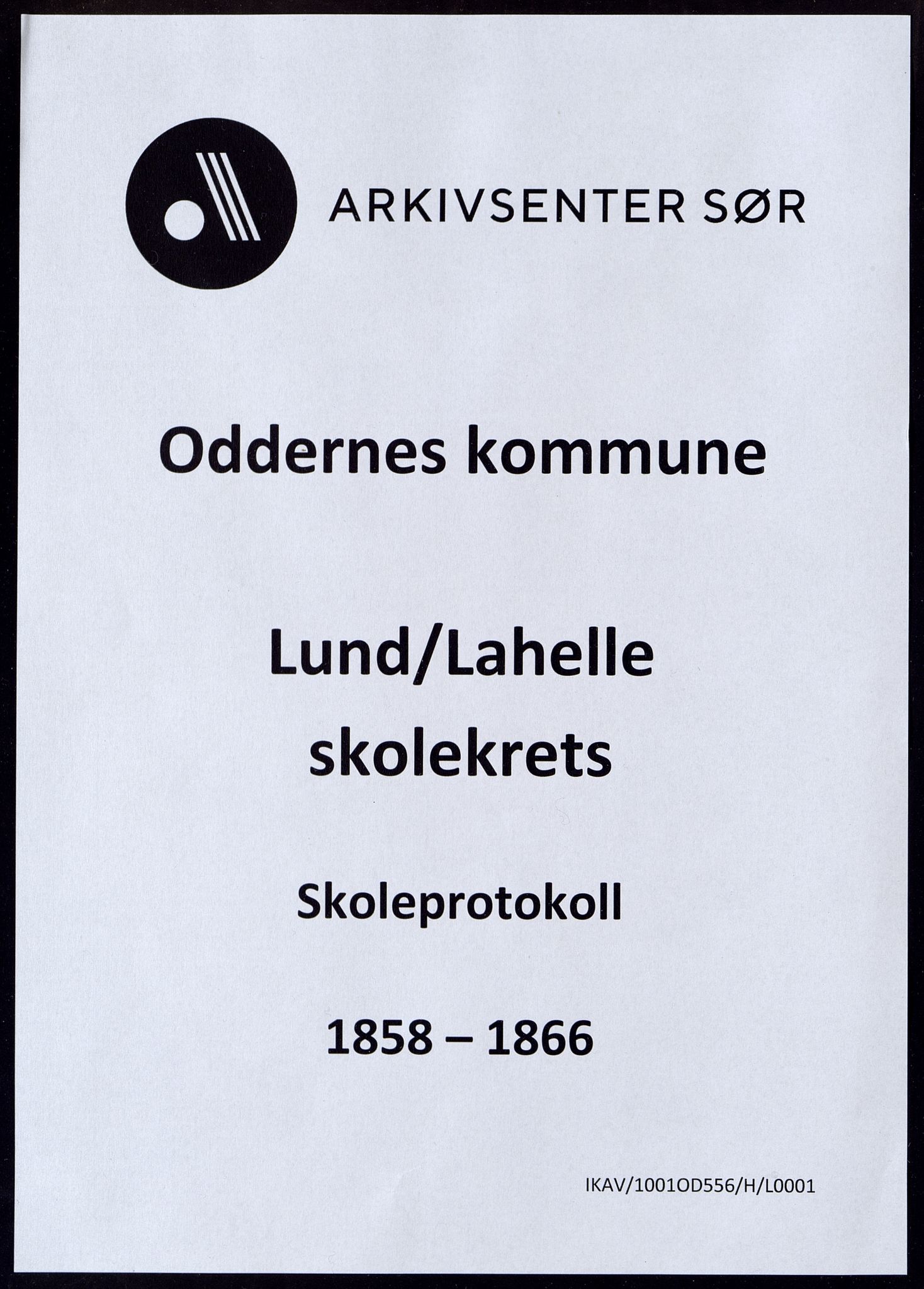 Oddernes kommune - Lund/Lahelle skolekrets, ARKSOR/1001OD556/H/L0001: Skoleprotokoll, 1858-1866