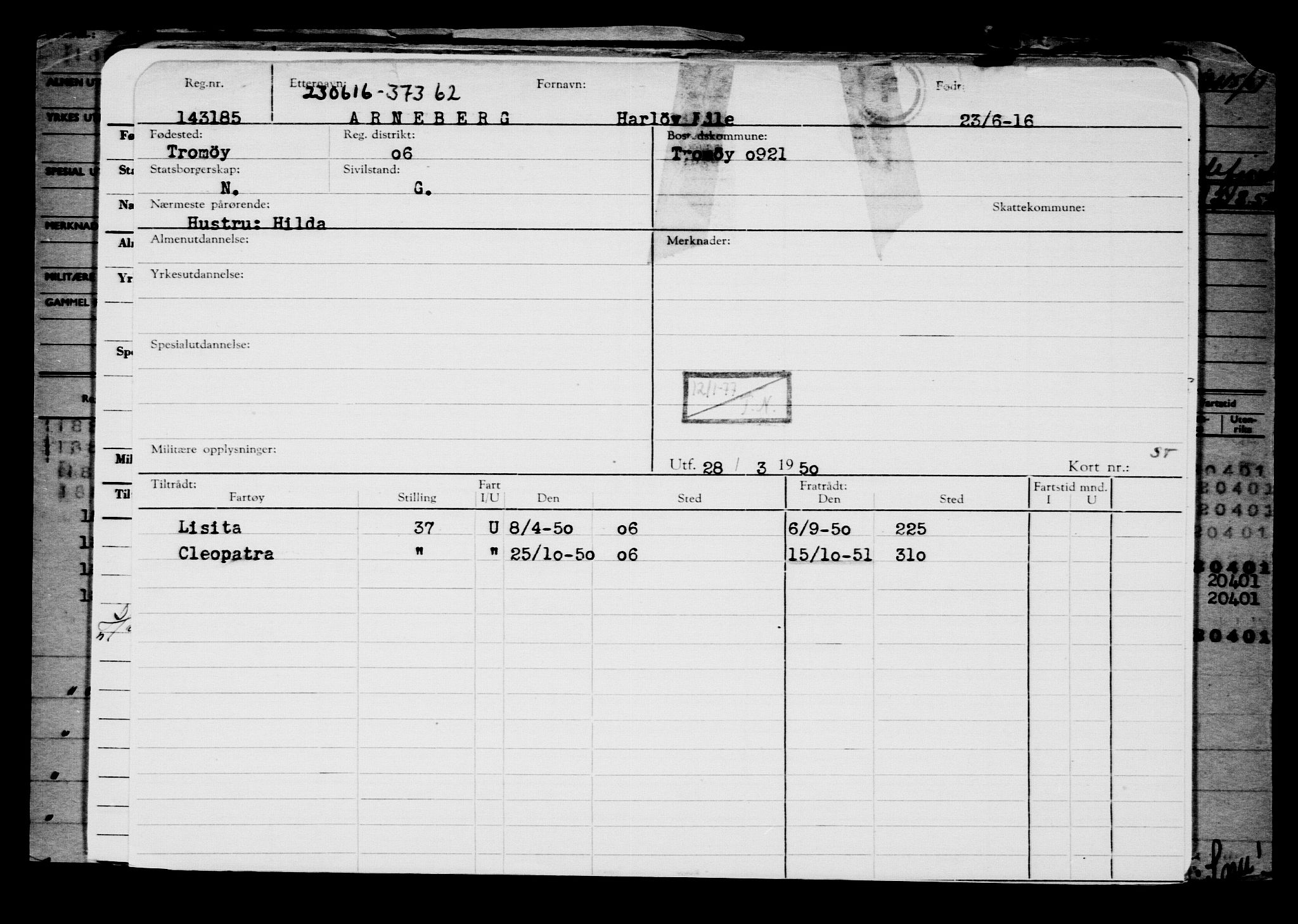 Direktoratet for sjømenn, AV/RA-S-3545/G/Gb/L0140: Hovedkort, 1916, s. 275