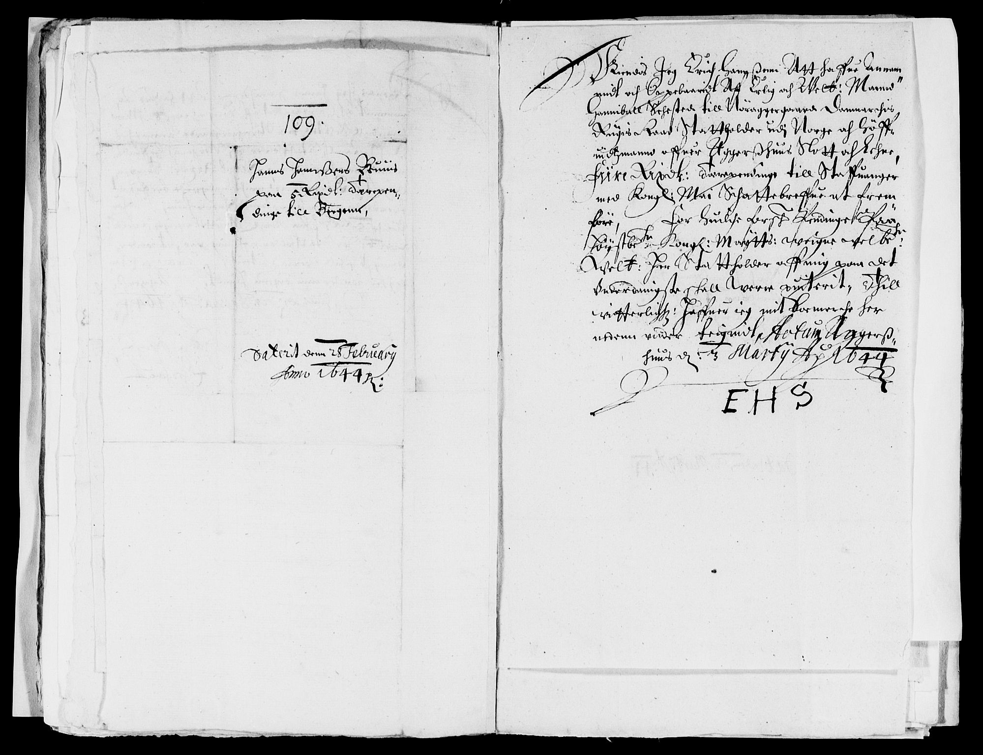 Rentekammeret inntil 1814, Reviderte regnskaper, Lensregnskaper, AV/RA-EA-5023/R/Rb/Rba/L0171: Akershus len, 1643-1644