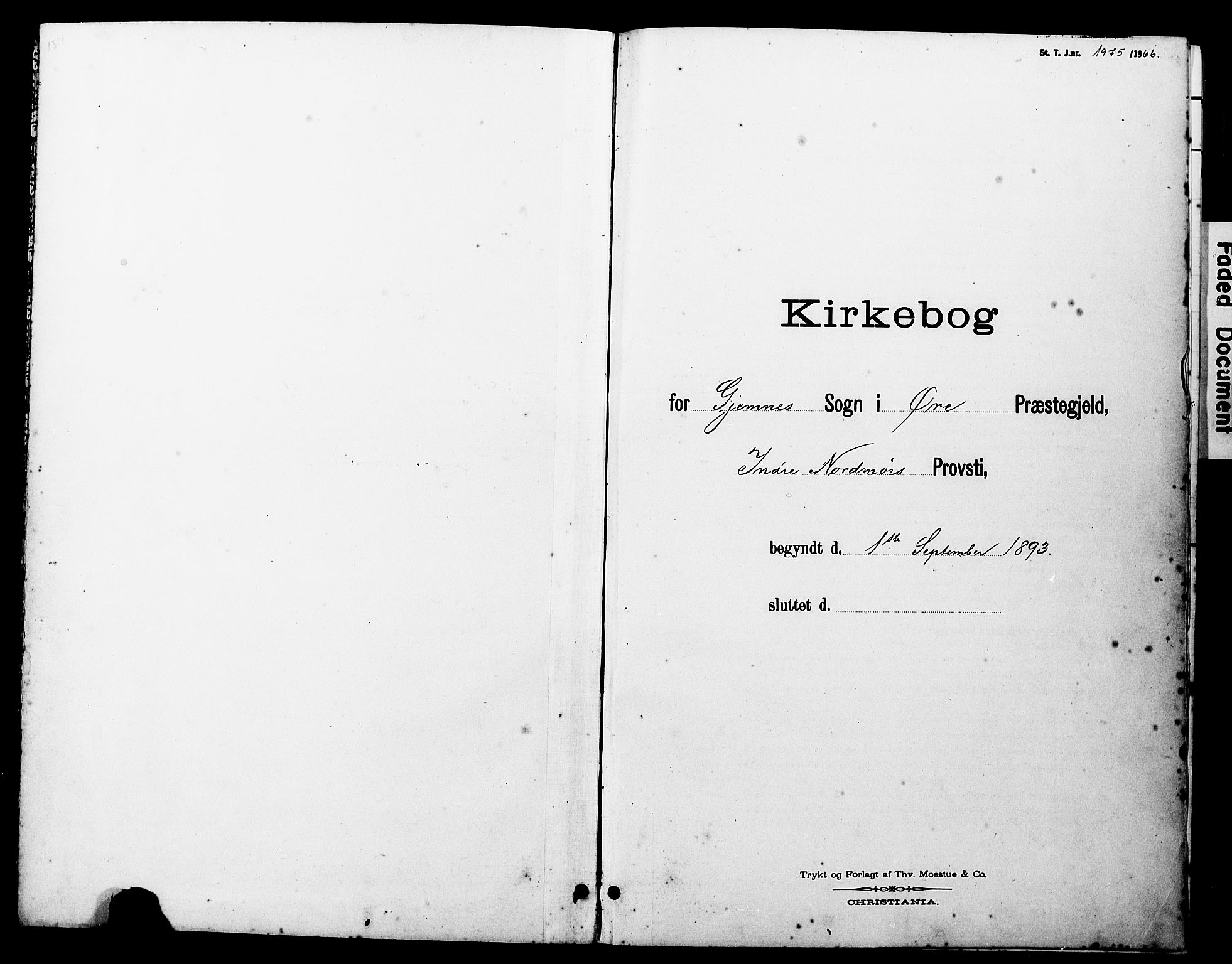 Ministerialprotokoller, klokkerbøker og fødselsregistre - Møre og Romsdal, SAT/A-1454/585/L0973: Klokkerbok nr. 585C01, 1893-1930