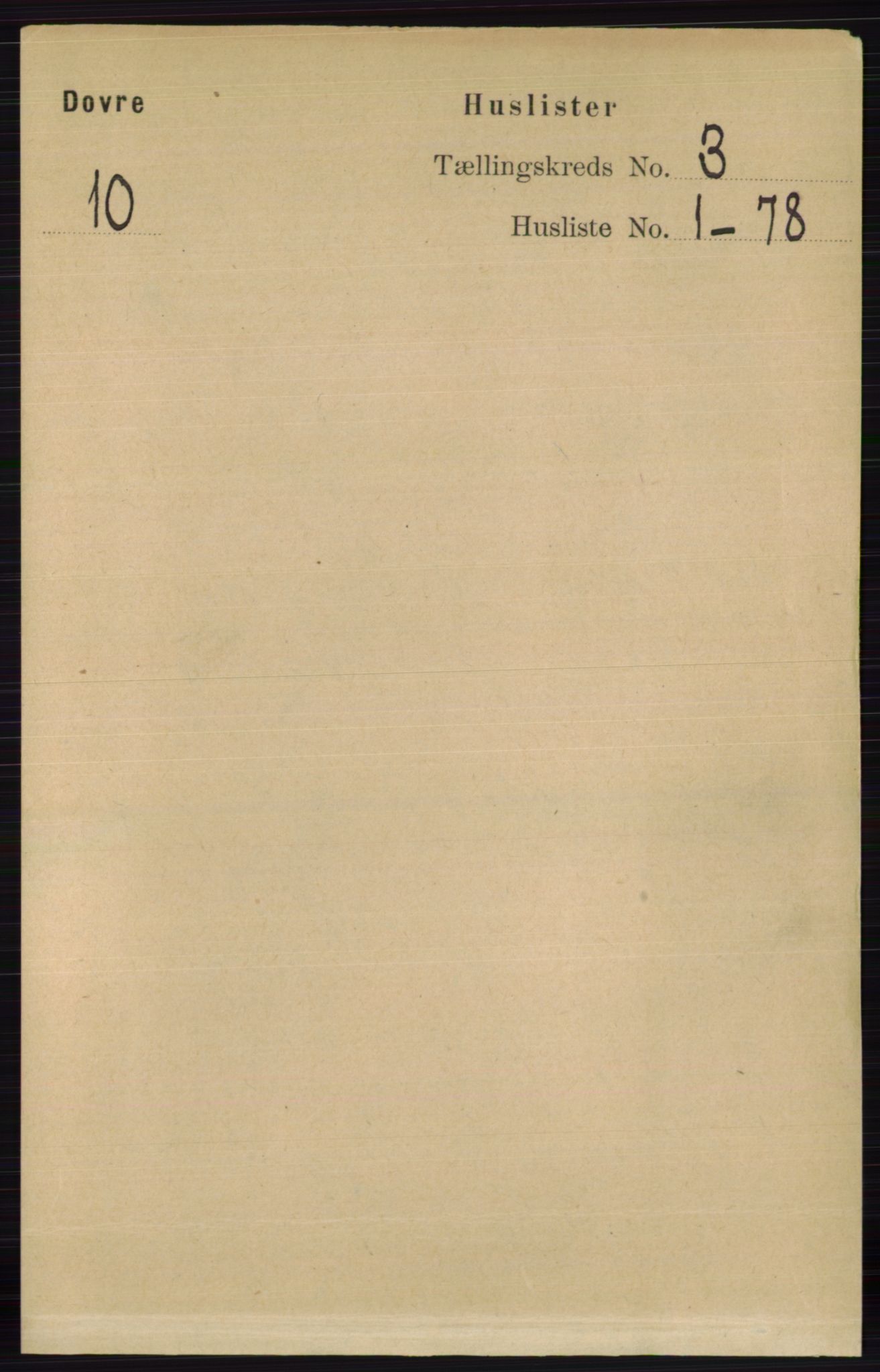 RA, Folketelling 1891 for 0511 Dovre herred, 1891, s. 1315