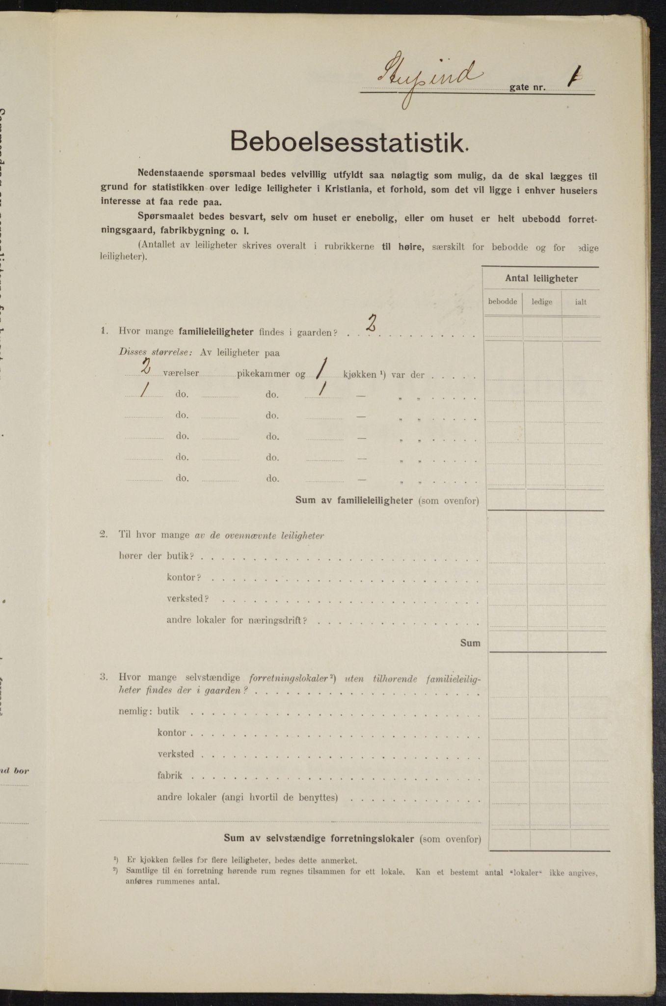 OBA, Kommunal folketelling 1.2.1914 for Kristiania, 1914, s. 105201