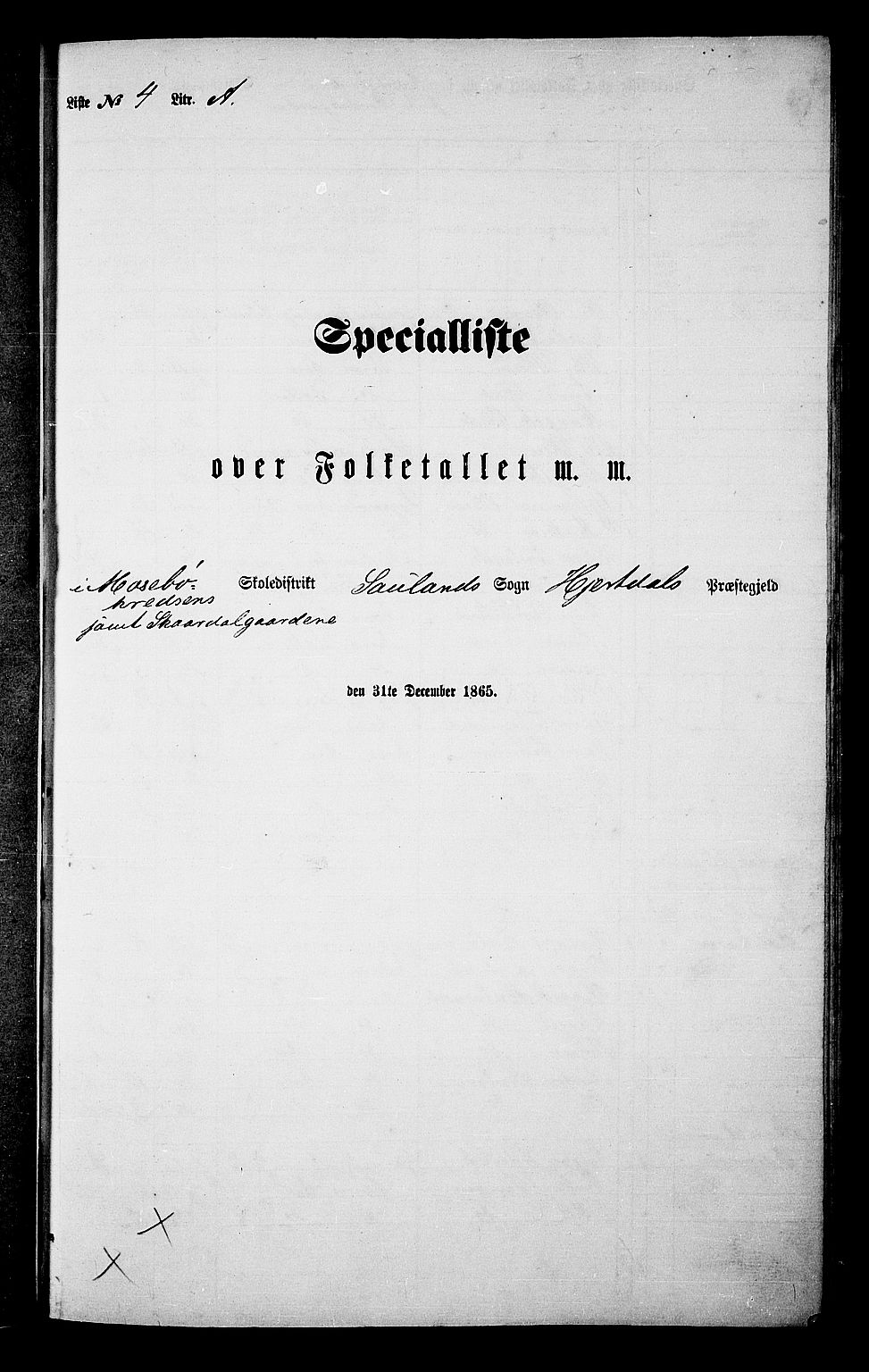 RA, Folketelling 1865 for 0827P Hjartdal prestegjeld, 1865, s. 62