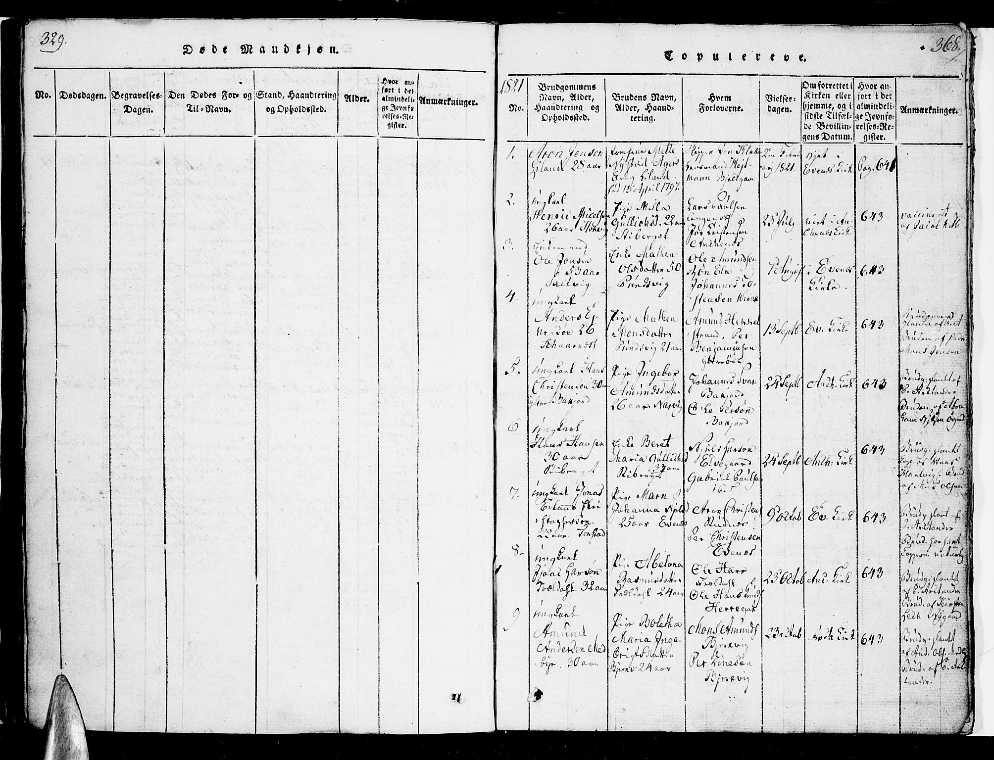 Ministerialprotokoller, klokkerbøker og fødselsregistre - Nordland, AV/SAT-A-1459/863/L0894: Ministerialbok nr. 863A06, 1821-1851, s. 367-368