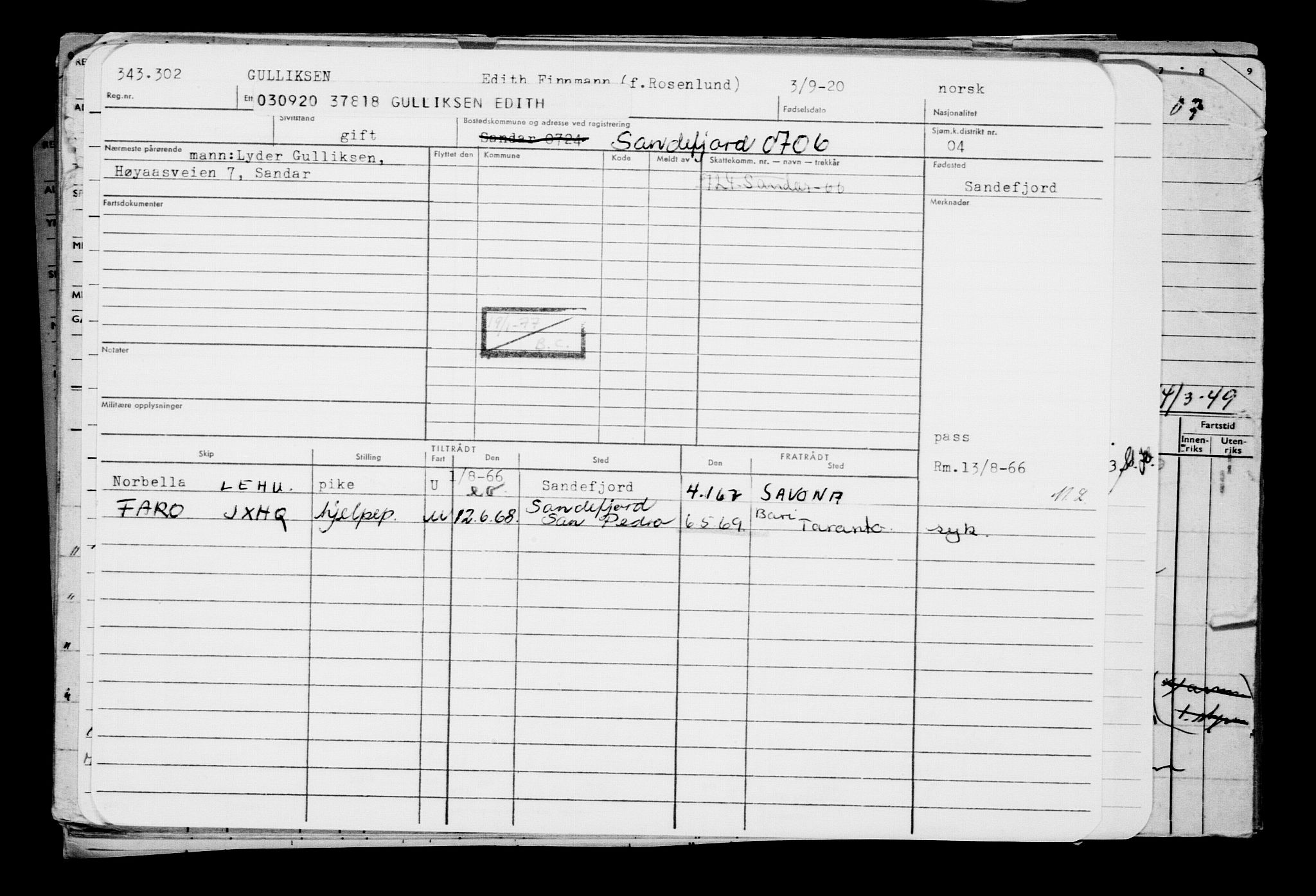 Direktoratet for sjømenn, AV/RA-S-3545/G/Gb/L0185: Hovedkort, 1920, s. 52