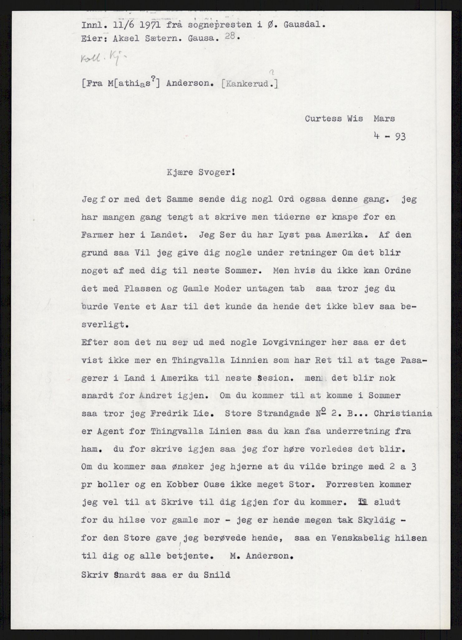 Samlinger til kildeutgivelse, Amerikabrevene, AV/RA-EA-4057/F/L0015: Innlån fra Oppland: Sæteren - Vigerust, 1838-1914, s. 217