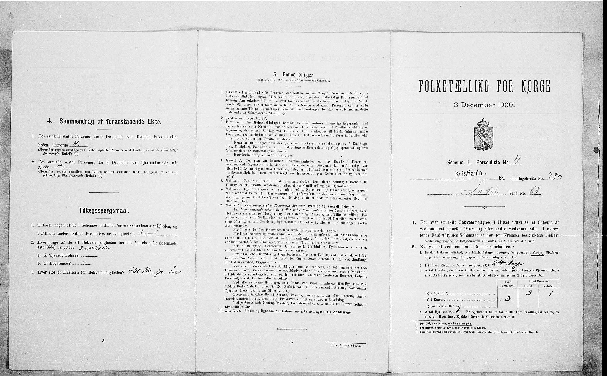 SAO, Folketelling 1900 for 0301 Kristiania kjøpstad, 1900, s. 88213