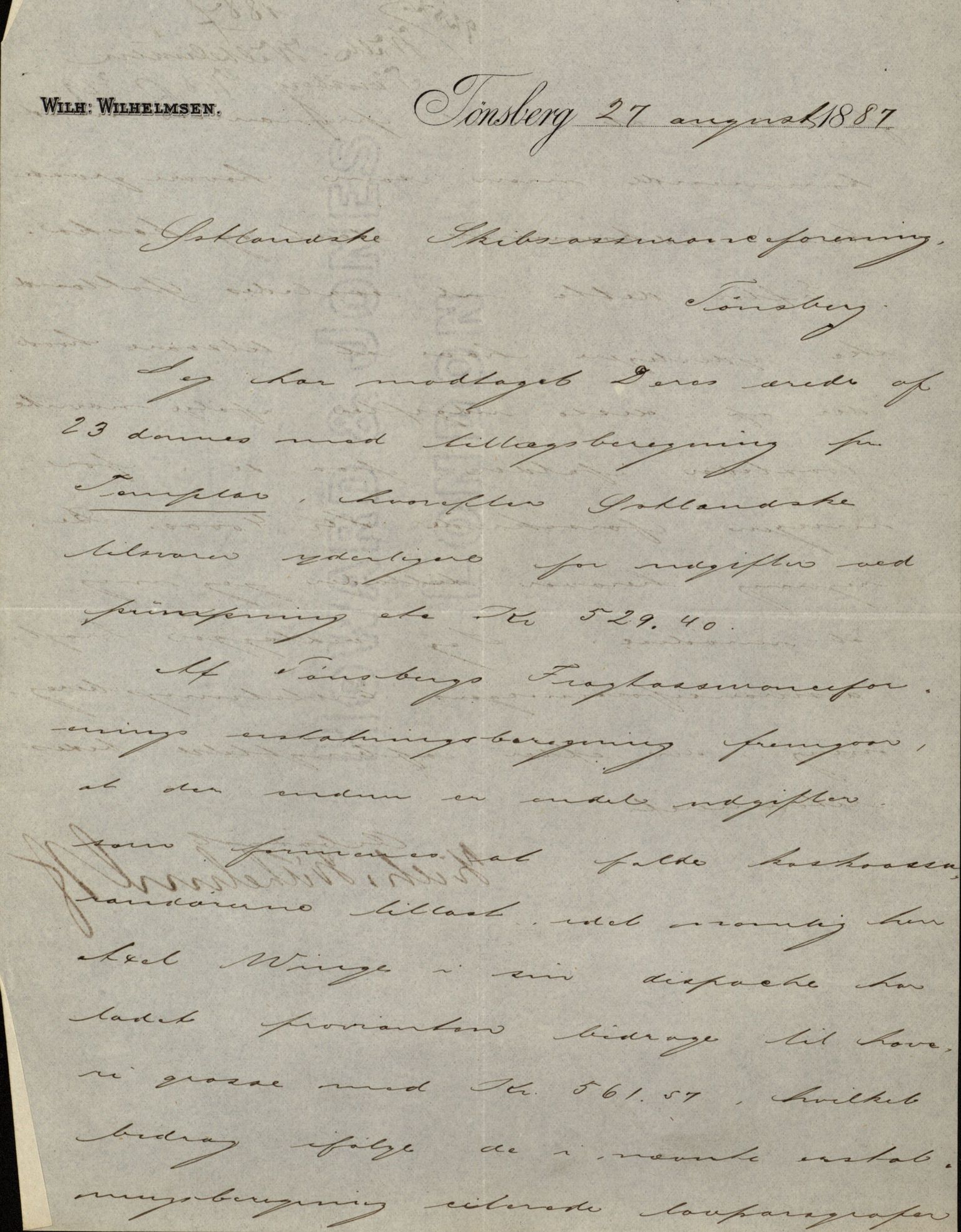 Pa 63 - Østlandske skibsassuranceforening, VEMU/A-1079/G/Ga/L0020/0003: Havaridokumenter / Anton, Diamant, Templar, Finn, Eliezer, Arctic, 1887, s. 235