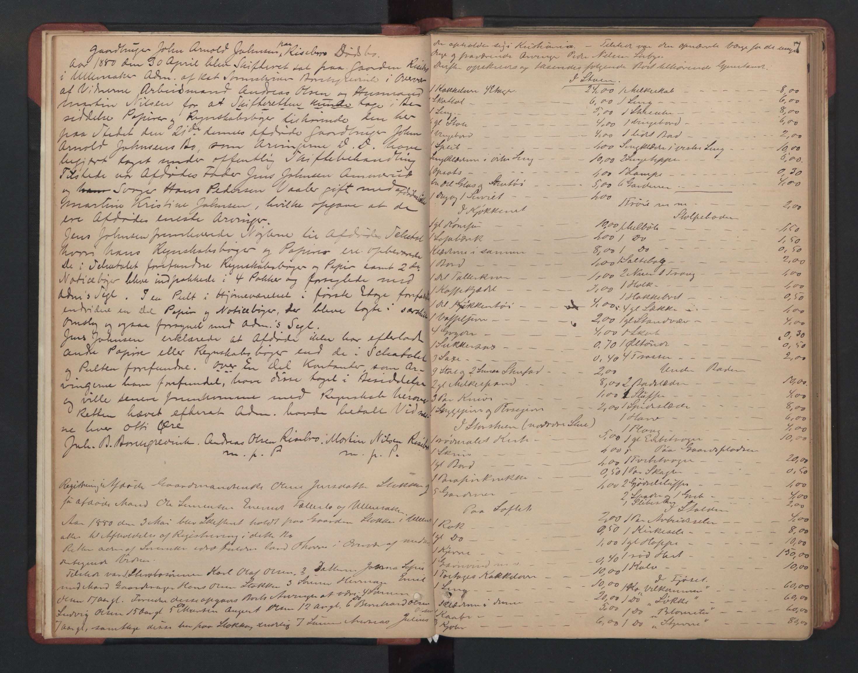 Nes tingrett, AV/SAO-A-10548/H/Hb/L0006: Registrerings- og forhandlingsprotokoll "V", 1880-1888, s. 6b-7a