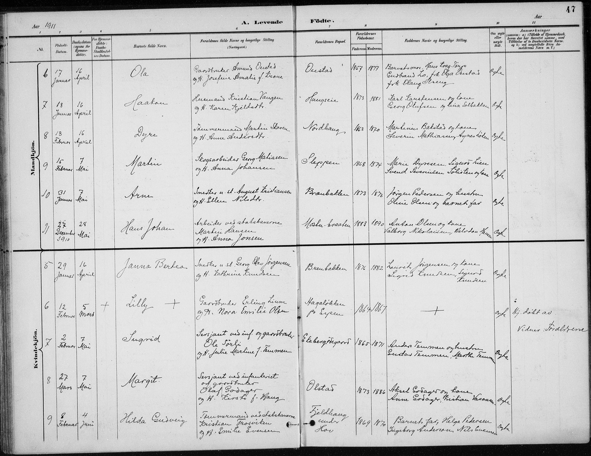 Stange prestekontor, AV/SAH-PREST-002/K/L0023: Ministerialbok nr. 23, 1897-1920, s. 47