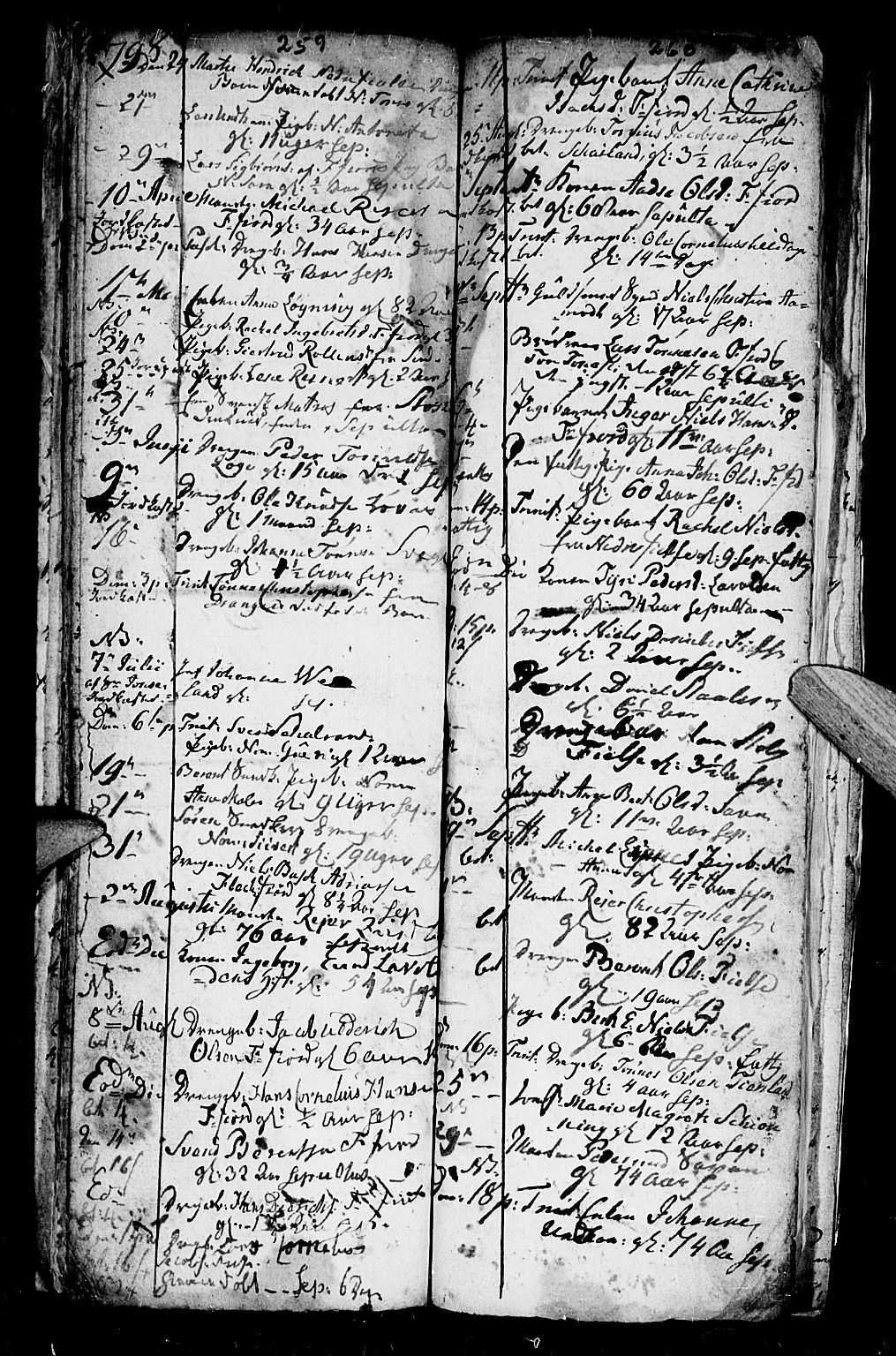 Flekkefjord sokneprestkontor, AV/SAK-1111-0012/F/Fa/Fac/L0001: Ministerialbok nr. A 1, 1773-1806, s. 259-260