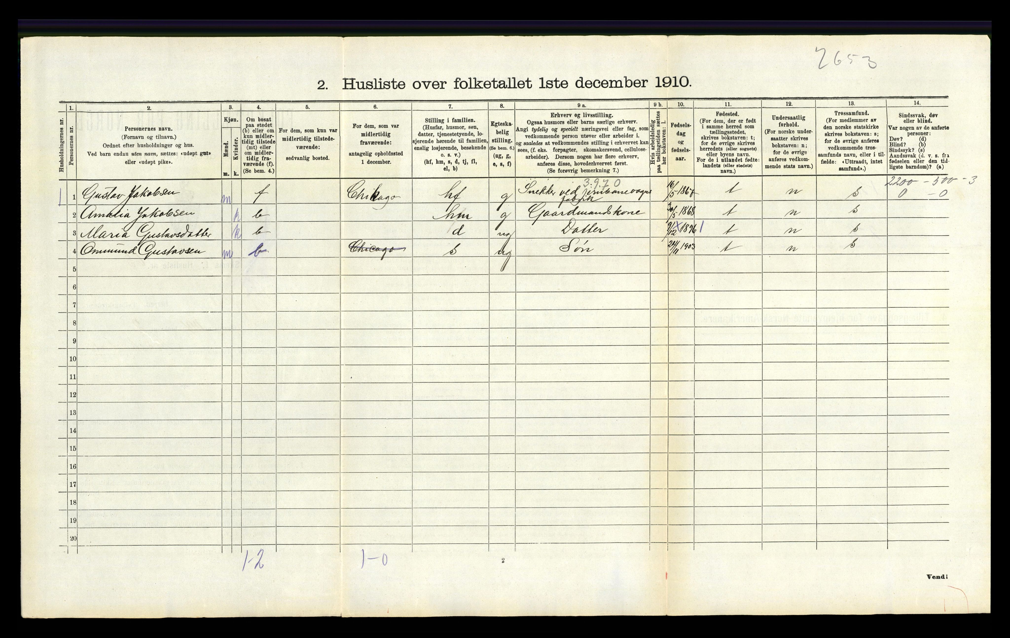 RA, Folketelling 1910 for 1032 Lyngdal herred, 1910, s. 615