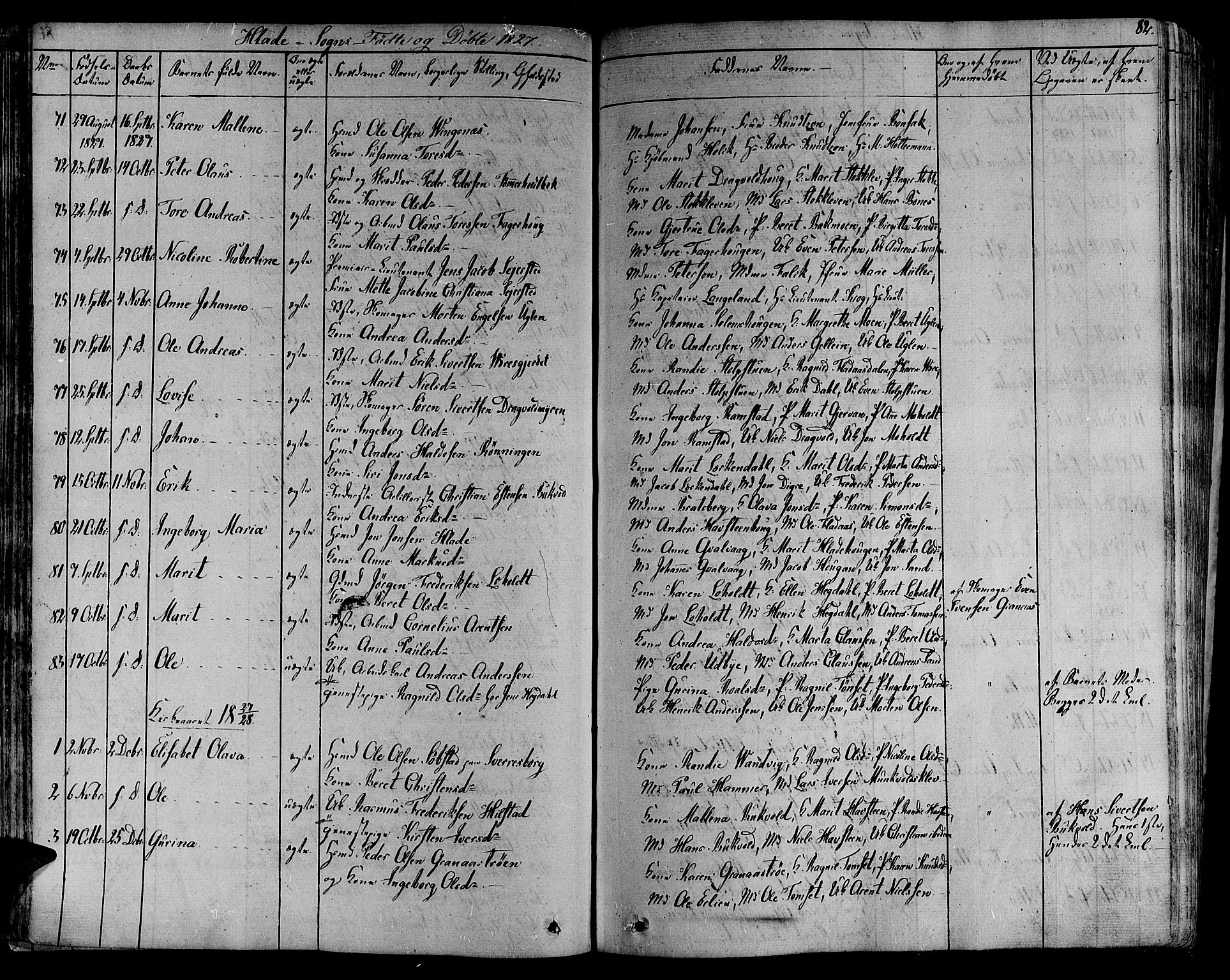 Ministerialprotokoller, klokkerbøker og fødselsregistre - Sør-Trøndelag, SAT/A-1456/606/L0286: Ministerialbok nr. 606A04 /1, 1823-1840, s. 82