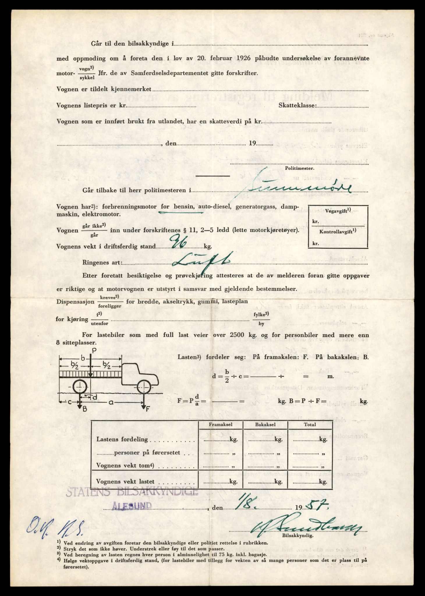 Møre og Romsdal vegkontor - Ålesund trafikkstasjon, AV/SAT-A-4099/F/Fe/L0040: Registreringskort for kjøretøy T 13531 - T 13709, 1927-1998, s. 2530