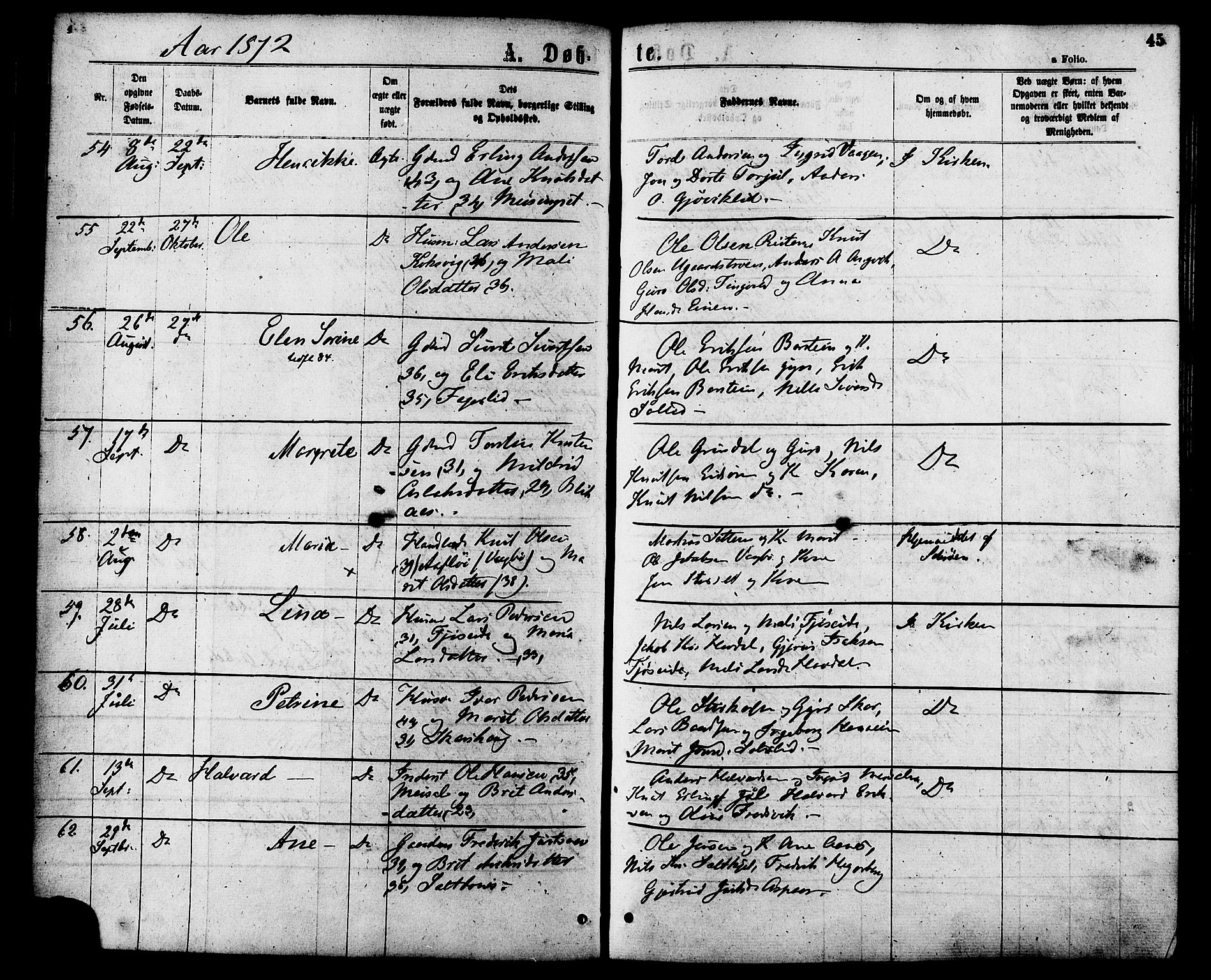 Ministerialprotokoller, klokkerbøker og fødselsregistre - Møre og Romsdal, AV/SAT-A-1454/586/L0986: Ministerialbok nr. 586A12, 1867-1878, s. 45